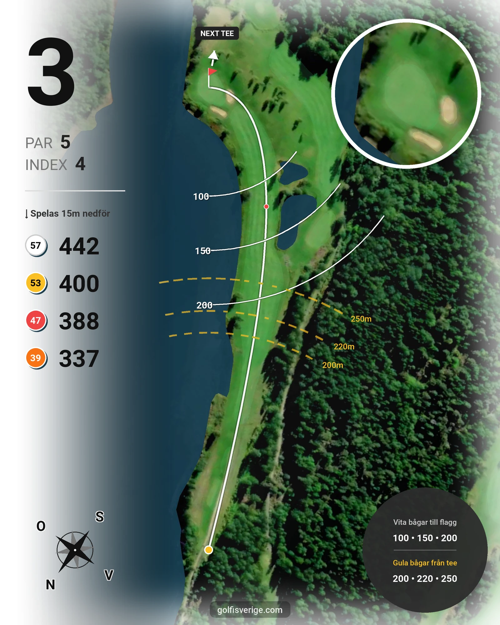 Banguide Noresund18H4T på Eda Golfklubb - Hål 3 karta