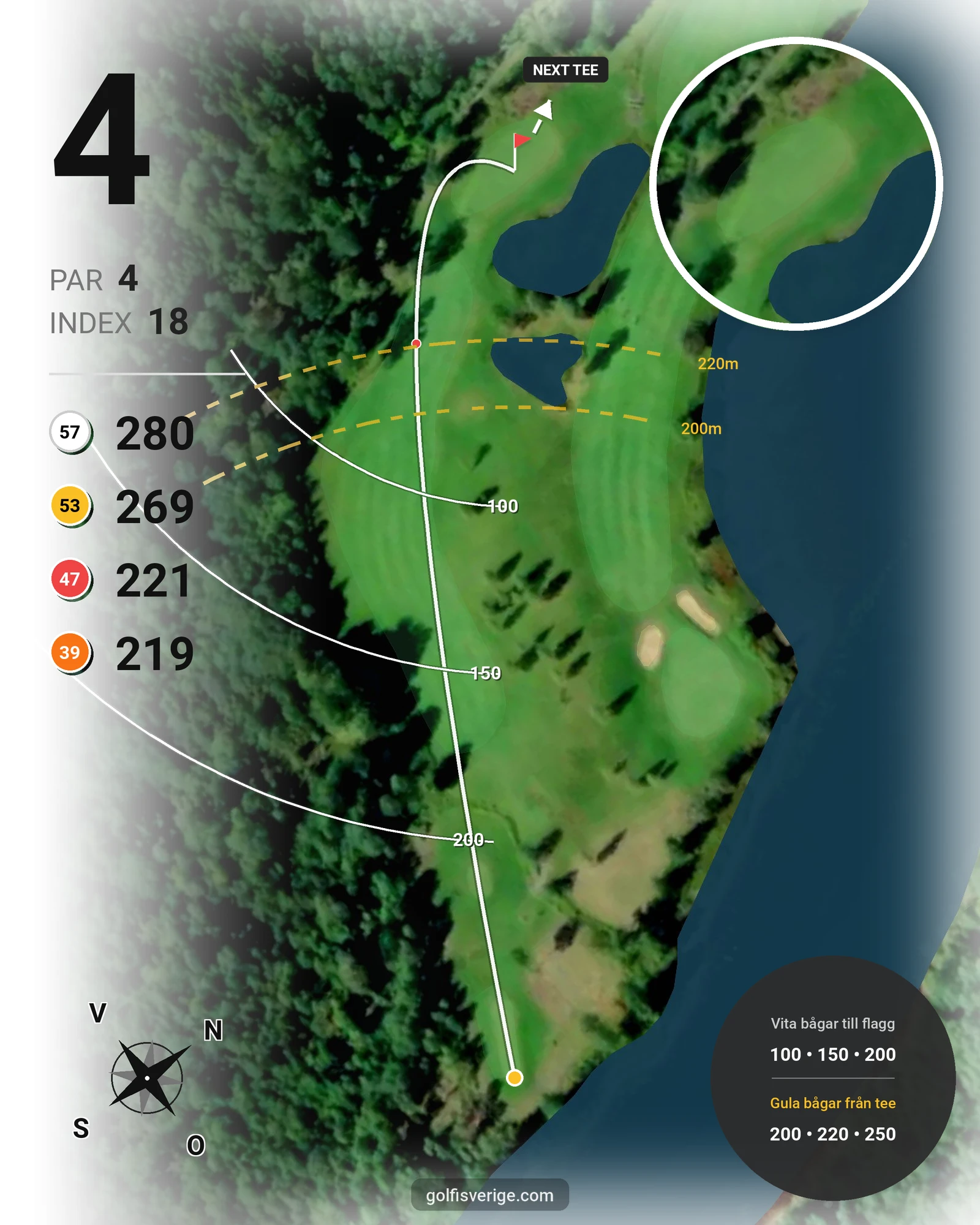 Banguide Noresund18H4T på Eda Golfklubb - Hål 4 karta