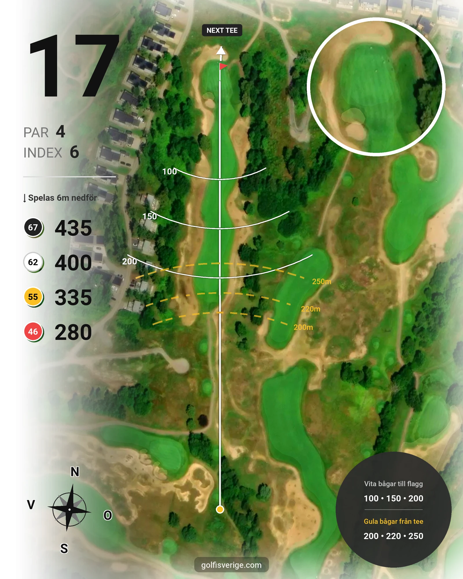 Banguide Långe Jan på Ekerum Golfklubb - Hål 17 karta