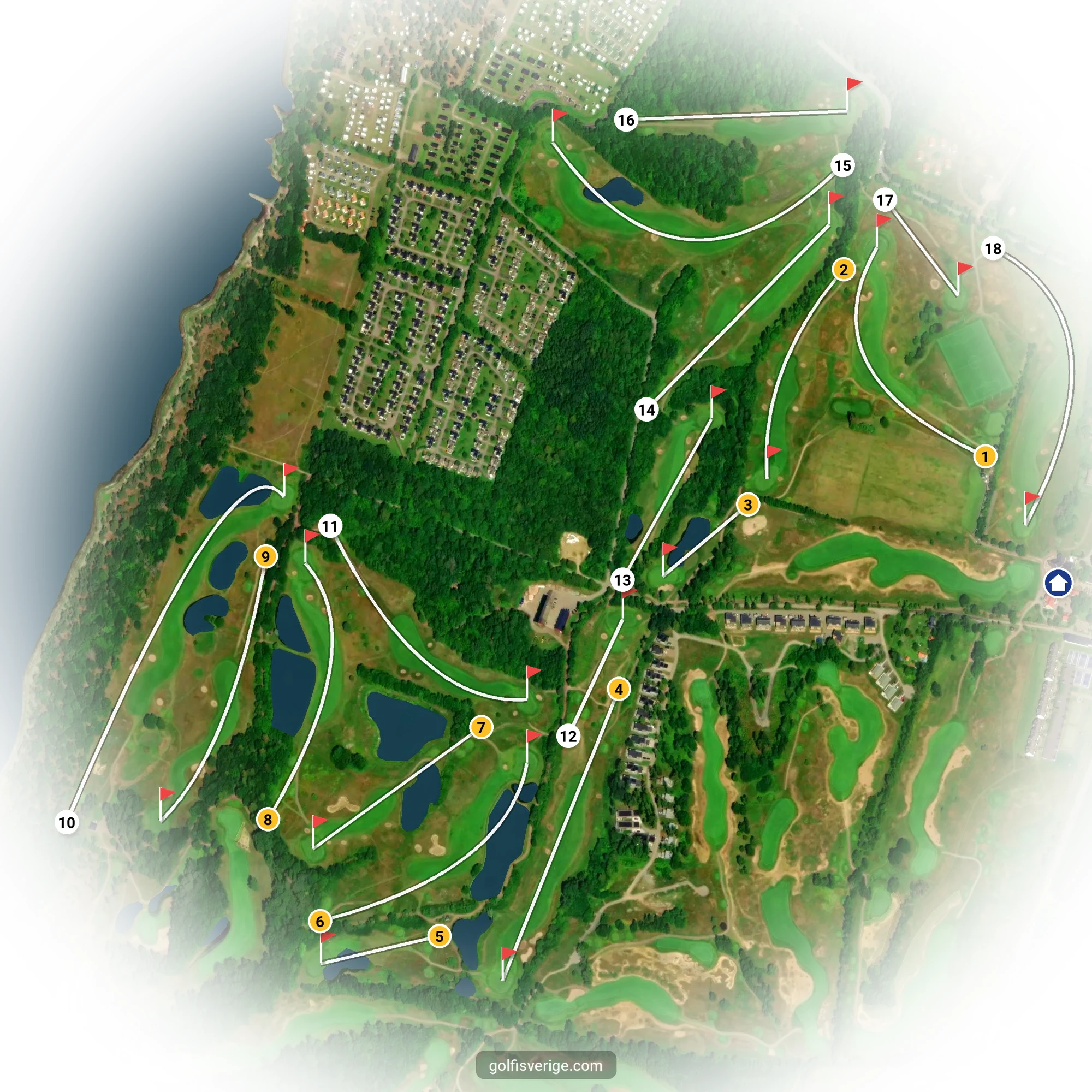 Banguide för Långe Erik på Ekerum Golfklubb