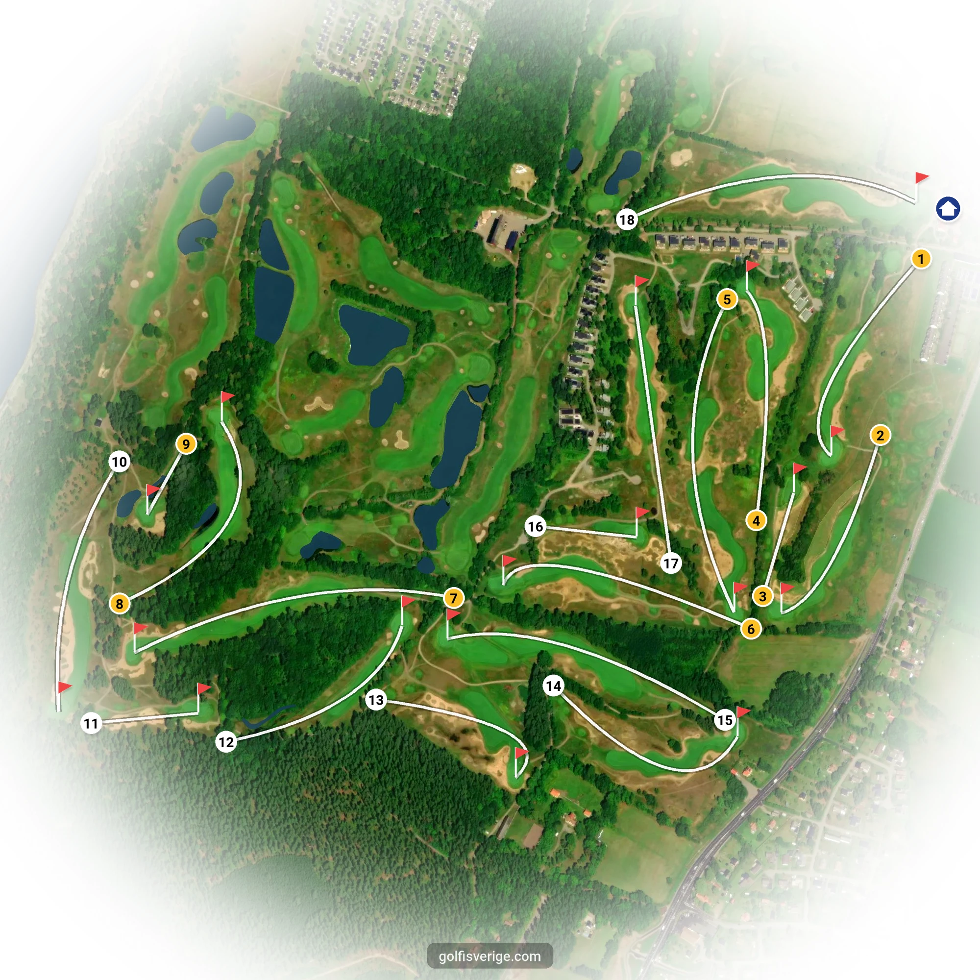 Banguide för Långe Jan på Ekerum Golfklubb