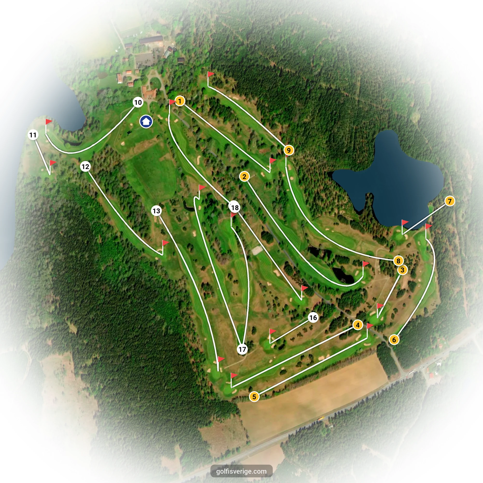 Banguide för Skedhult 1 på Eksjö Golfklubb