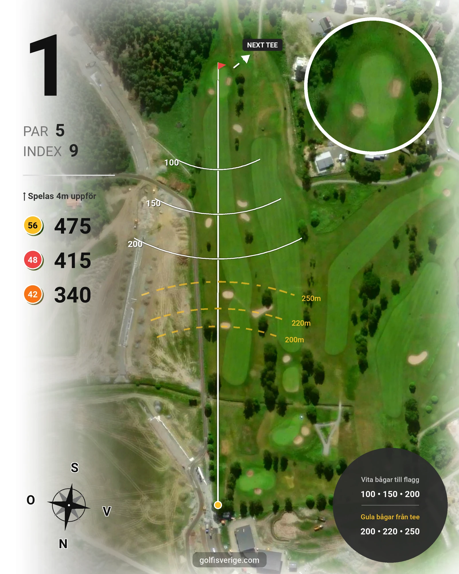 Banguide Eskilstuna GK på Eskilstuna Golfklubb - Hål 1 karta