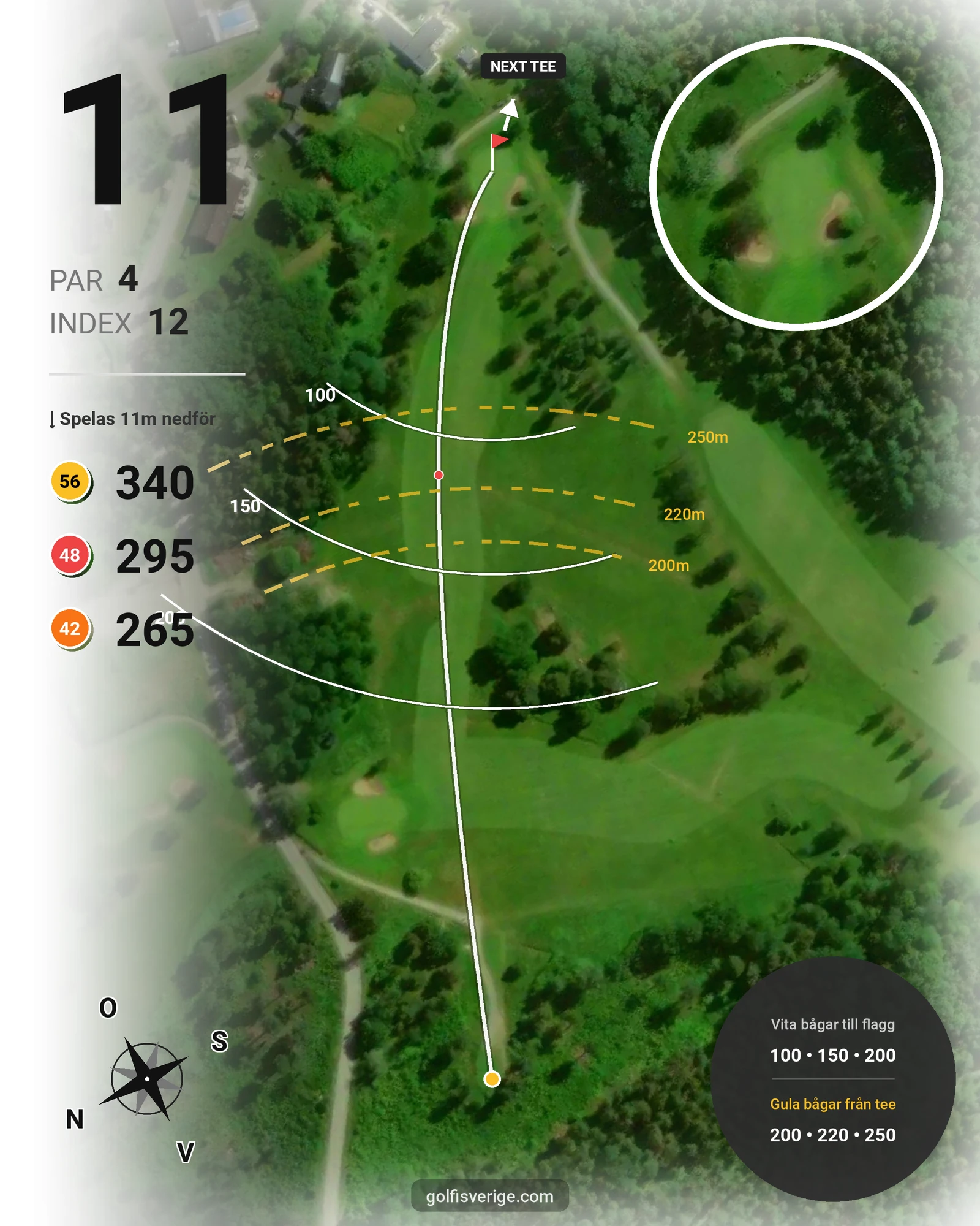 Banguide Eskilstuna GK på Eskilstuna Golfklubb - Hål 11 karta