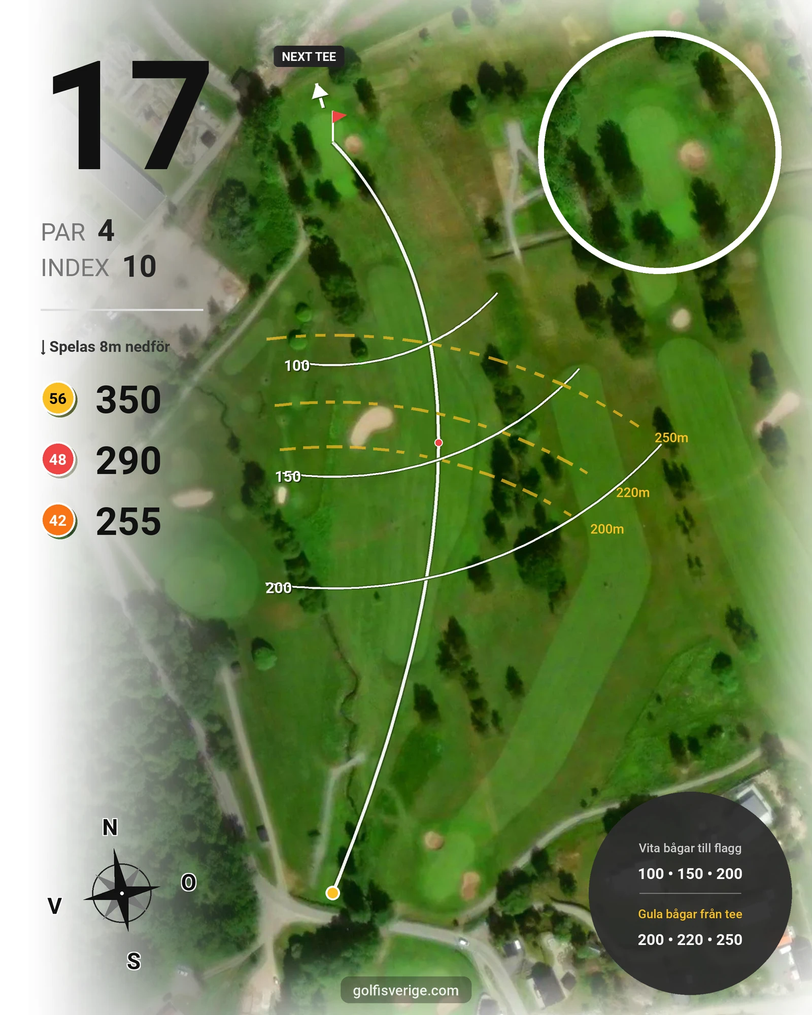 Banguide Eskilstuna GK på Eskilstuna Golfklubb - Hål 17 karta