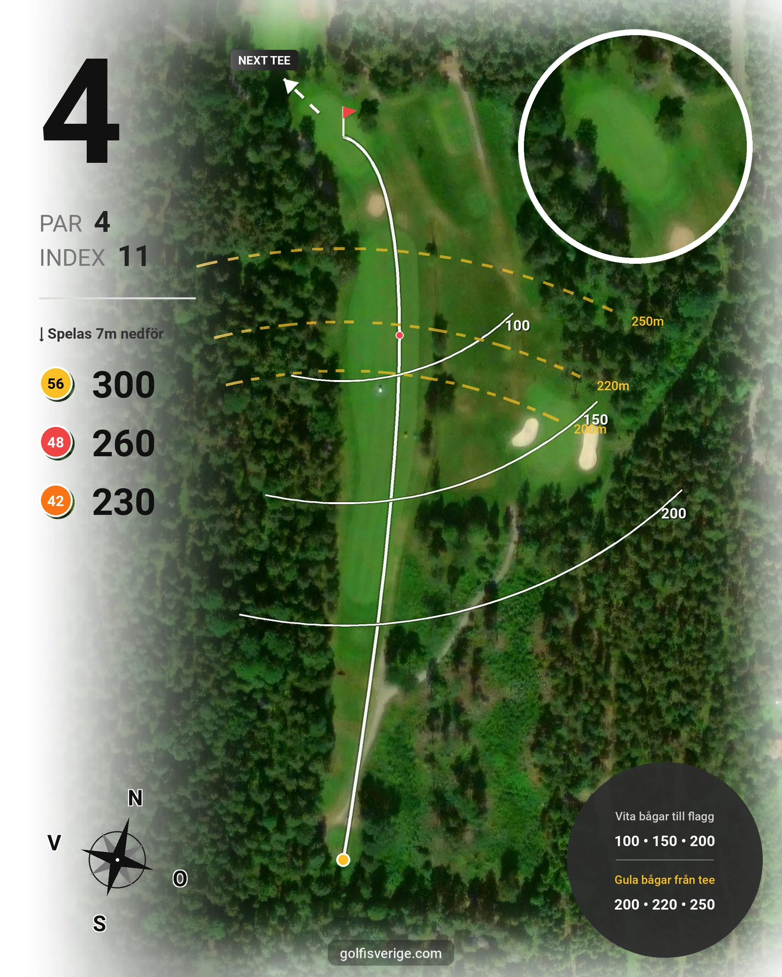 Banguide Eskilstuna GK på Eskilstuna Golfklubb - Hål 4 karta