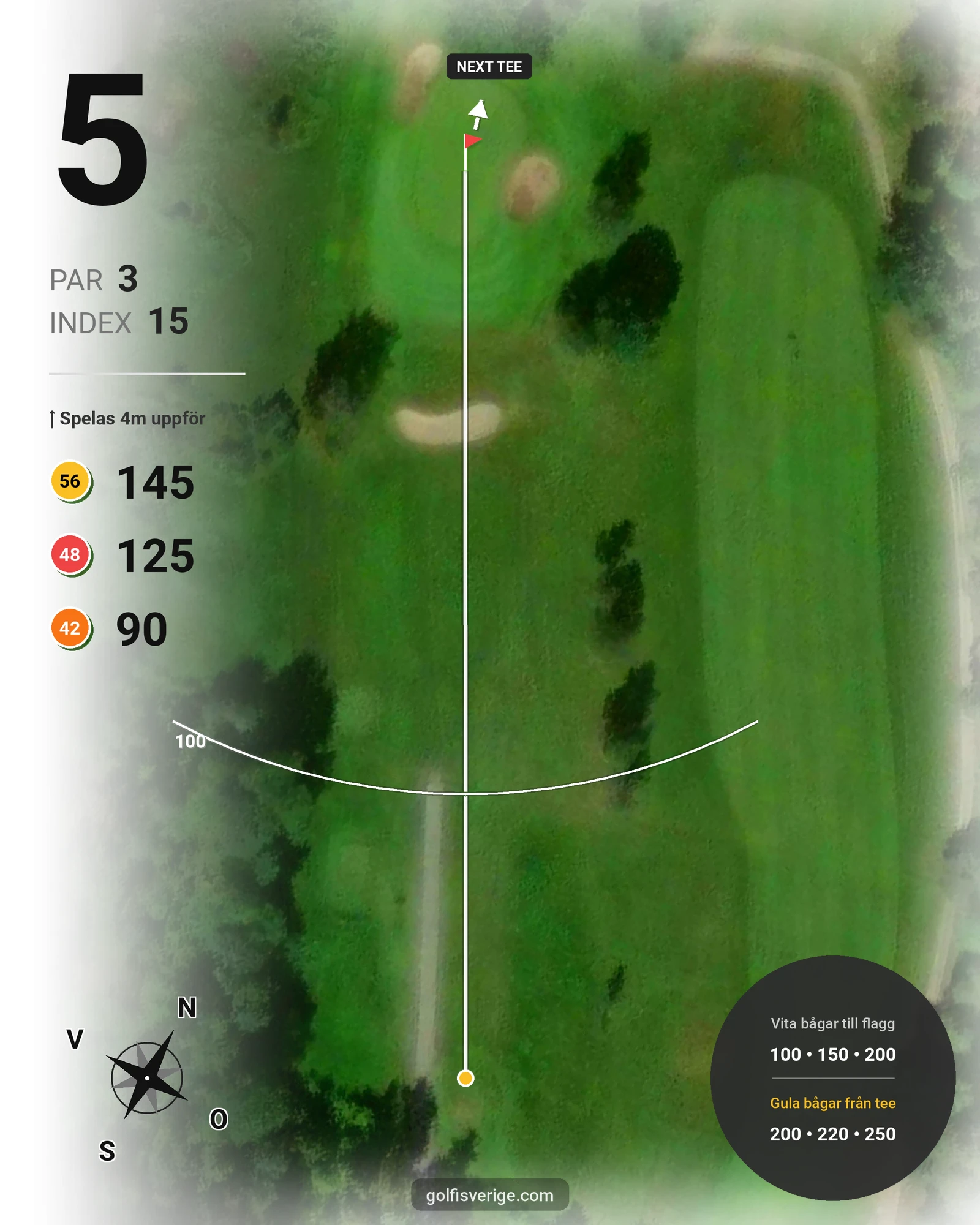 Banguide Eskilstuna GK på Eskilstuna Golfklubb - Hål 5 karta