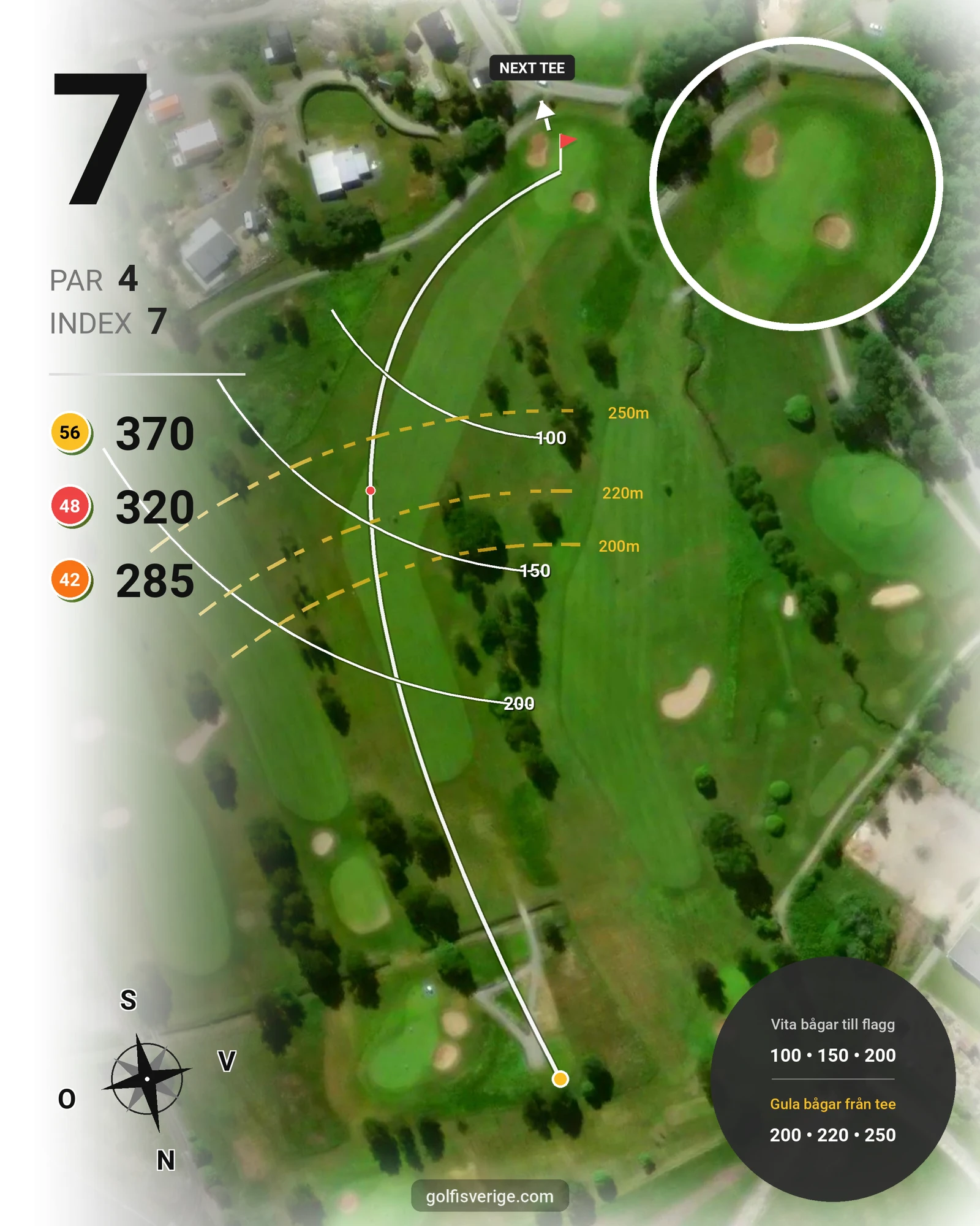 Banguide Eskilstuna GK på Eskilstuna Golfklubb - Hål 7 karta