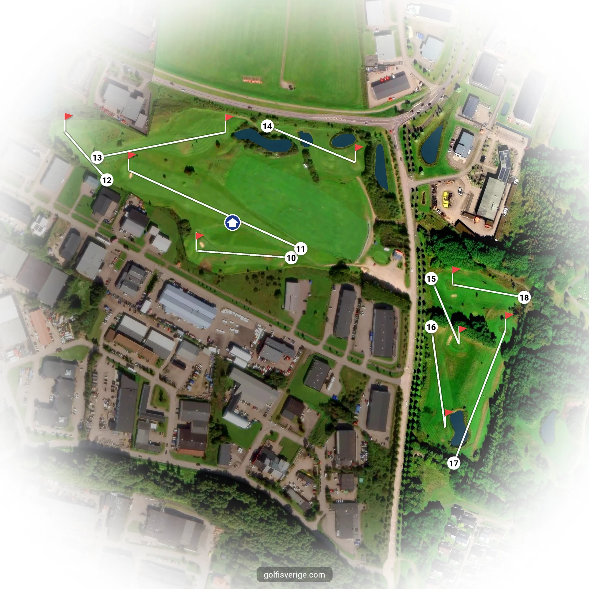 Banguide för Flygstadens GK 9-hål på Flygstadens Golfklubb