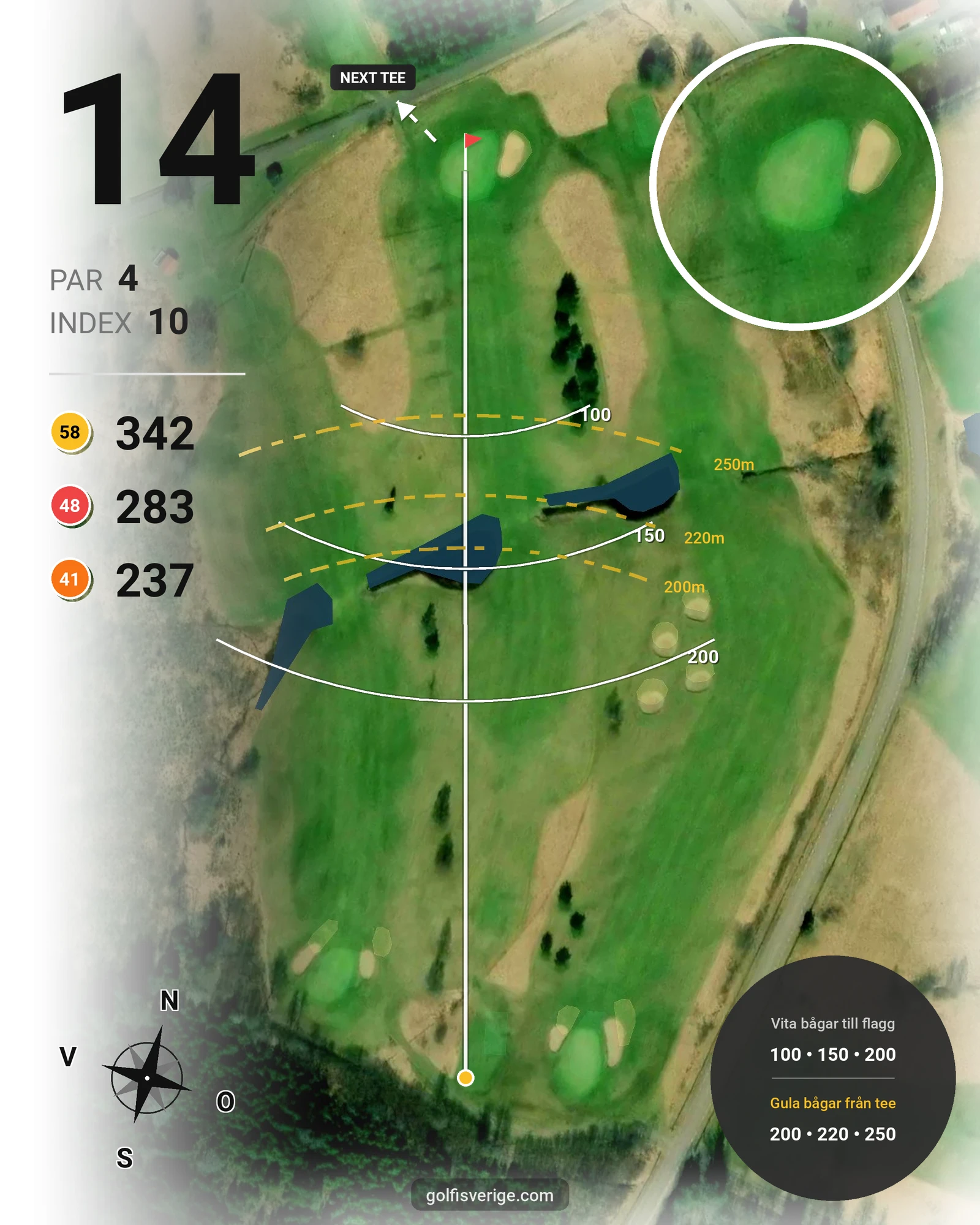 Banguide Forshaga GK 18-hål hål 14 karta