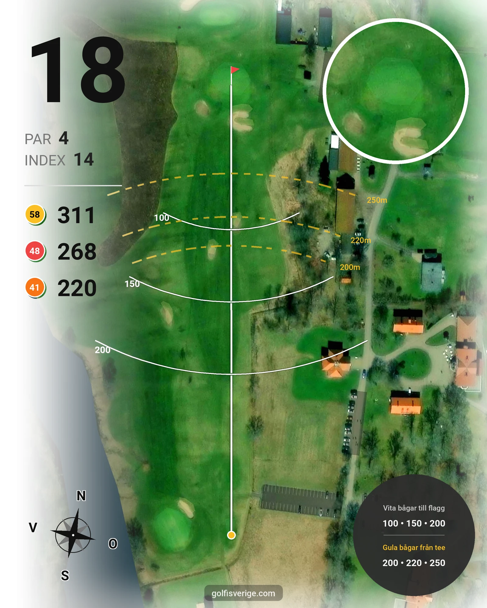 Banguide Forshaga GK 18-hål hål 18 karta