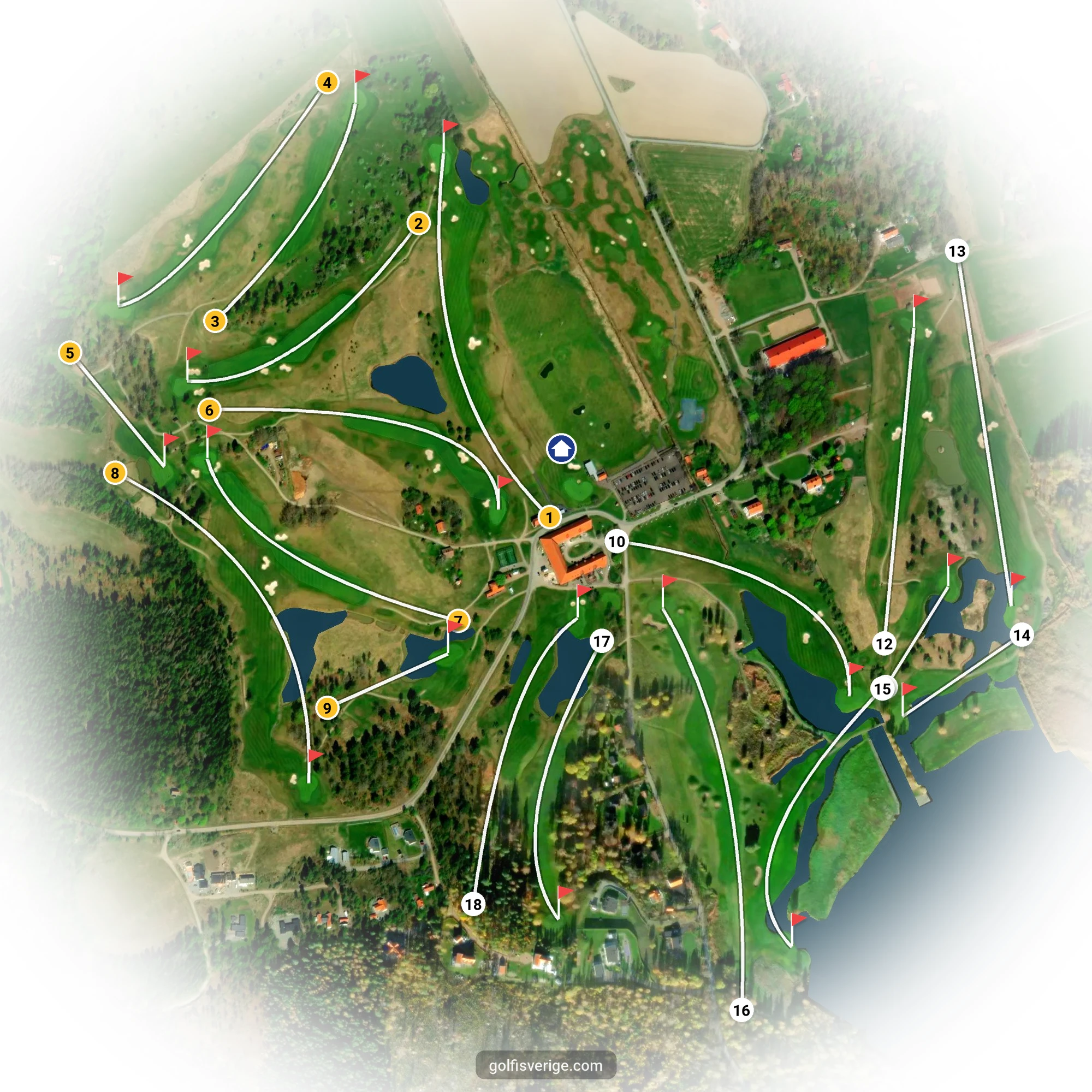 Banguide för Frösåkers G&CC på Frösåker Golf & Country Club