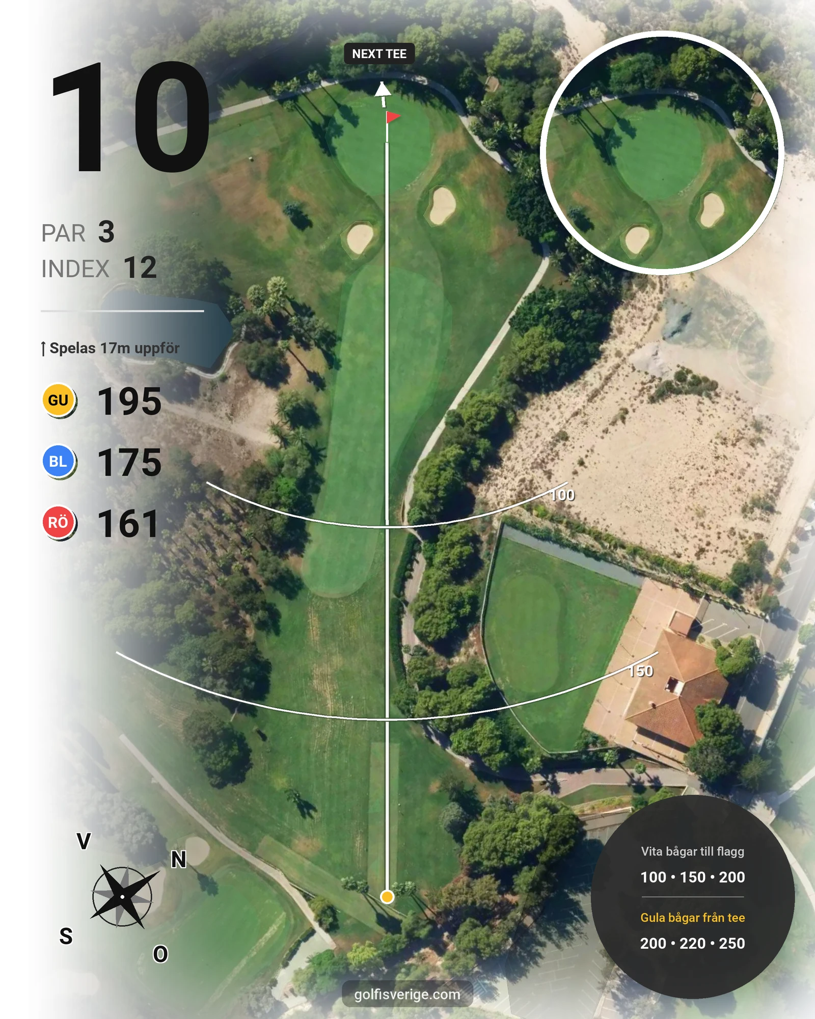 Banguide CAMPOAMOR hål 10 karta