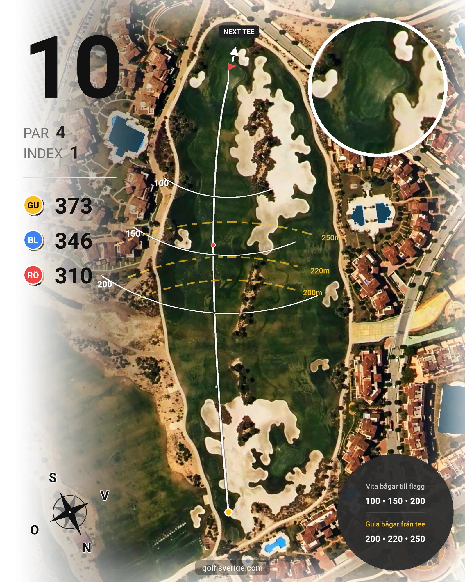 Banguide LA TORRE hål 10 karta