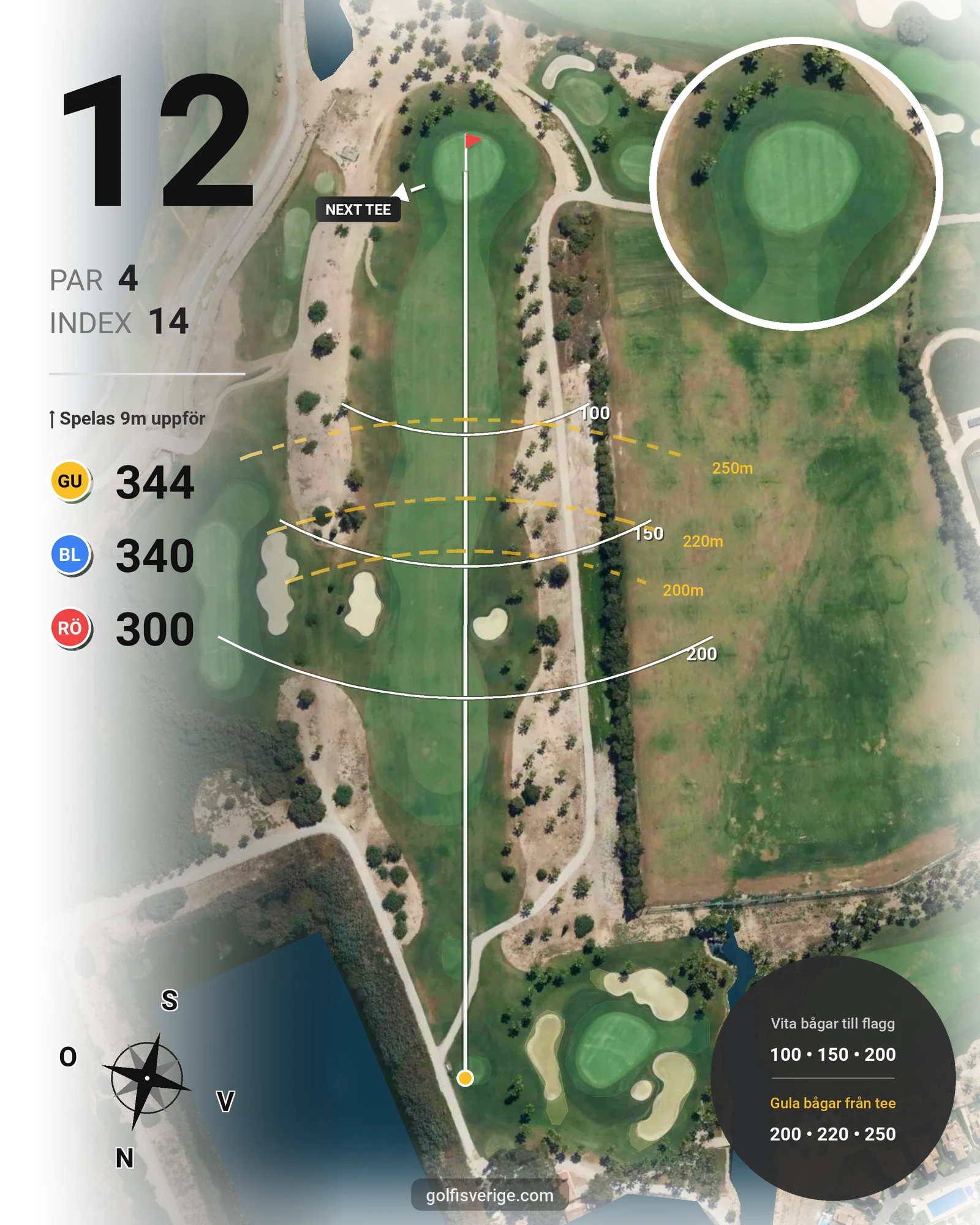 Banguide LA FINCA hål 12 karta