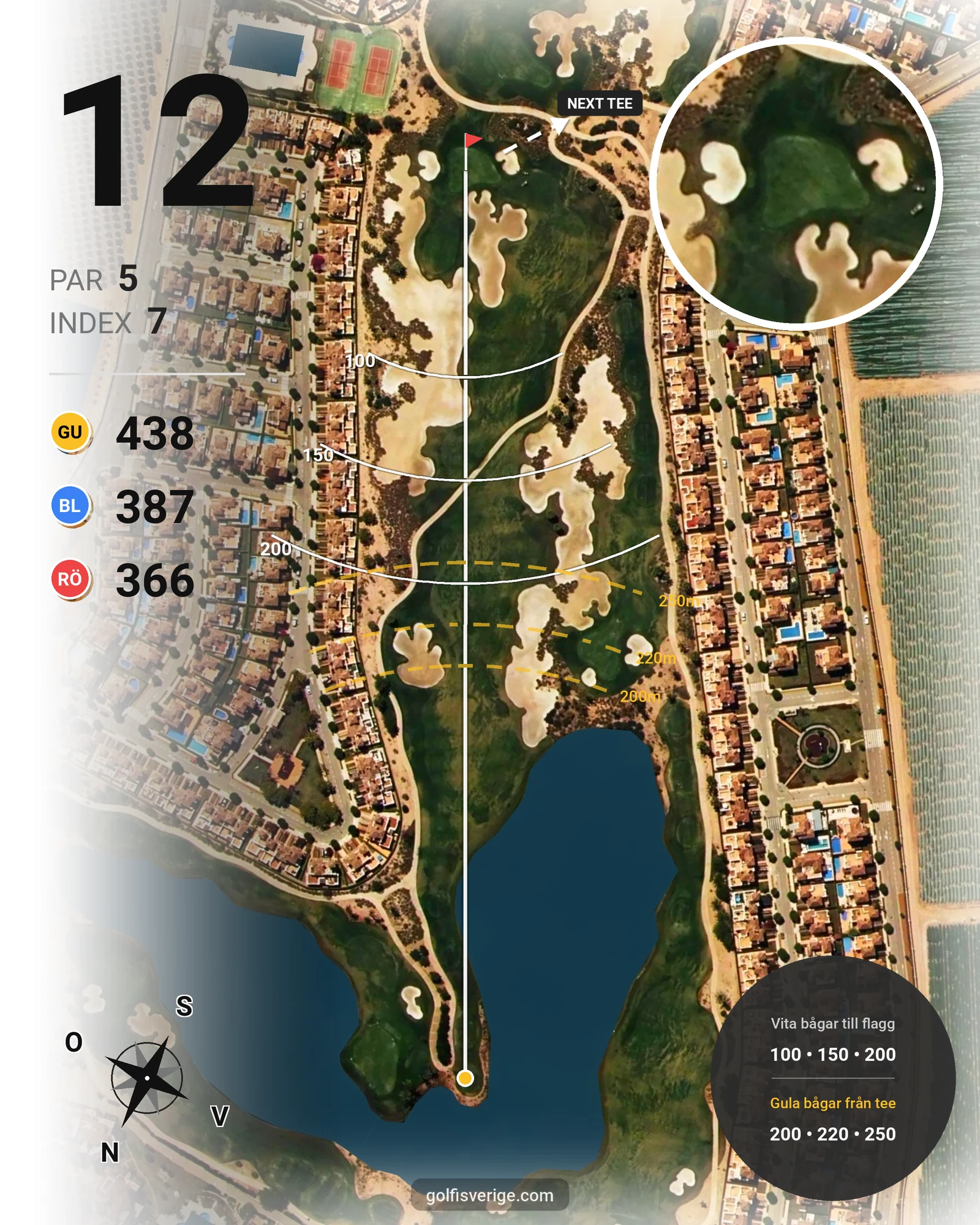 Banguide LA TORRE hål 12 karta
