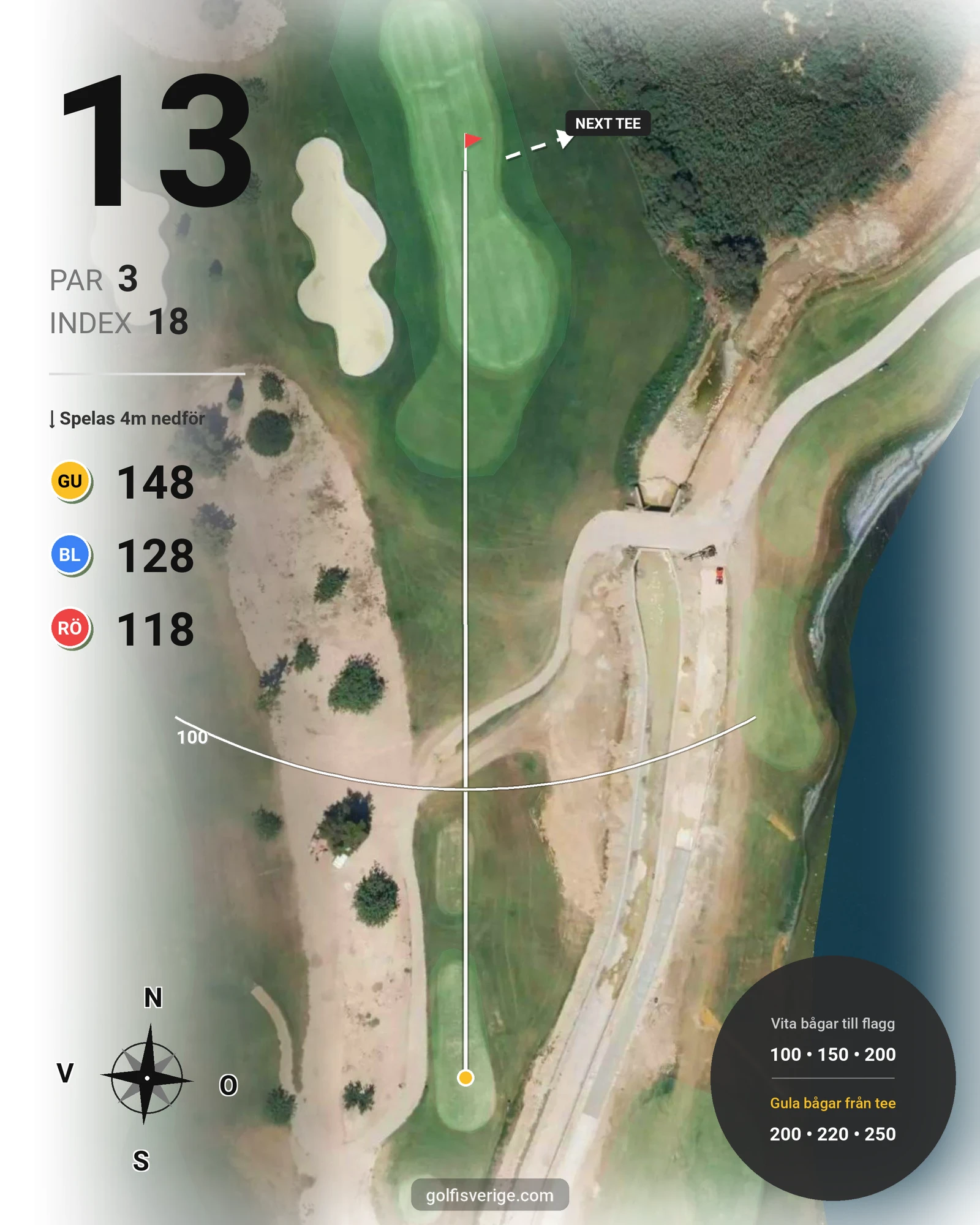 Banguide LA FINCA hål 13 karta