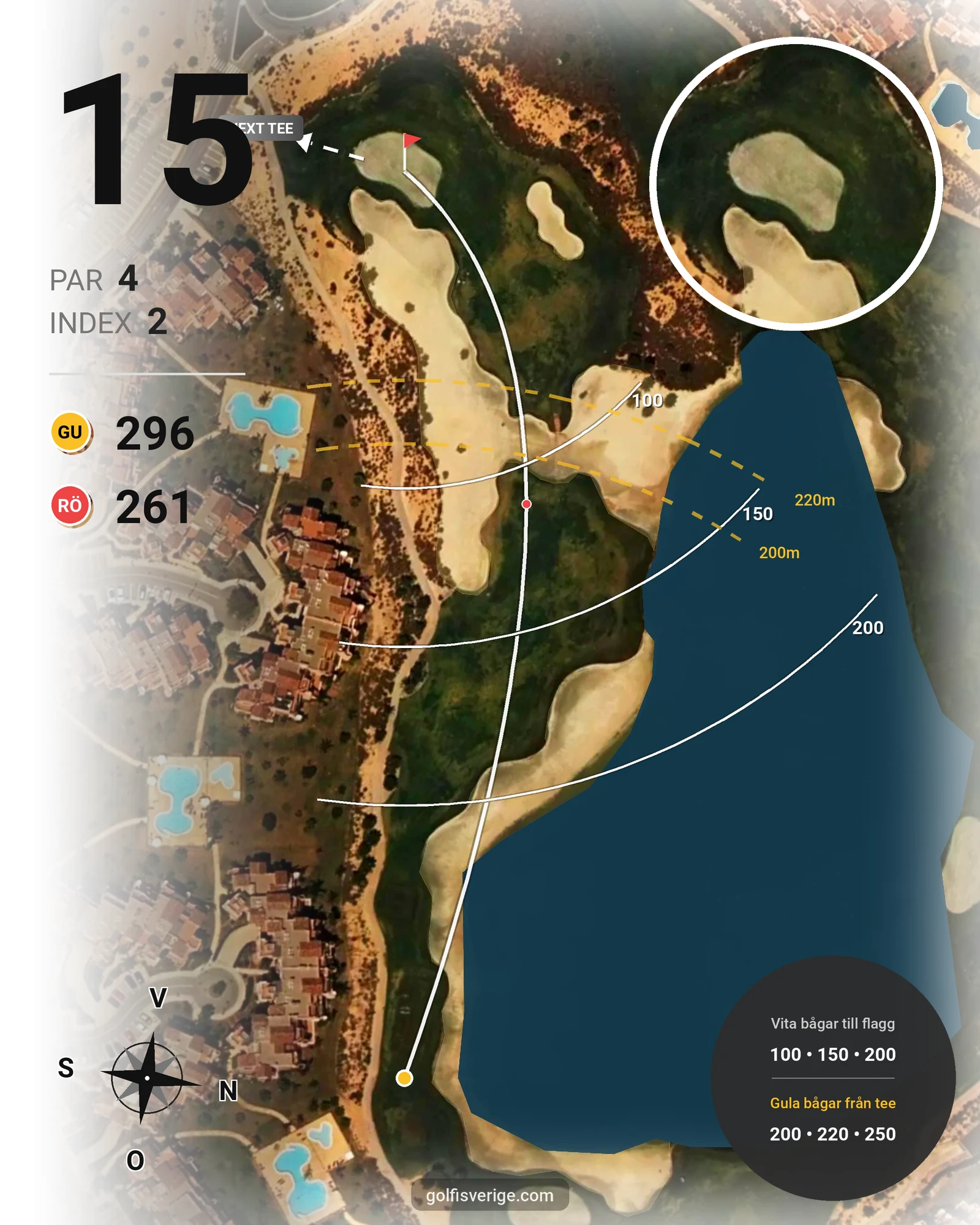 Banguide MAR MENOR hål 15 karta