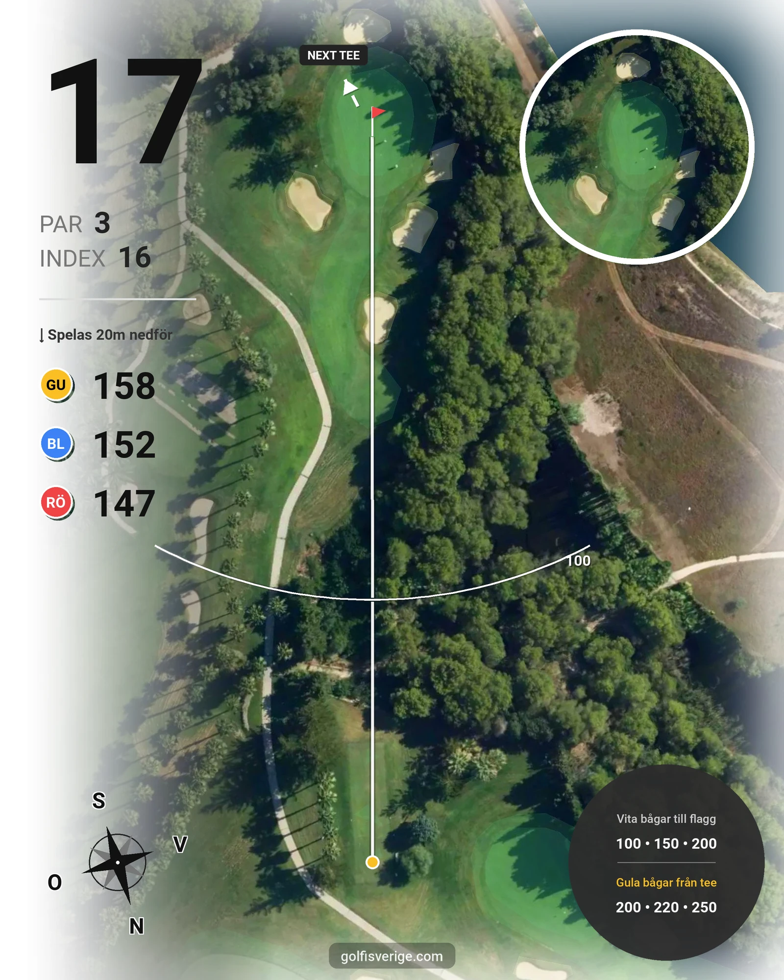 Banguide CAMPOAMOR hål 17 karta