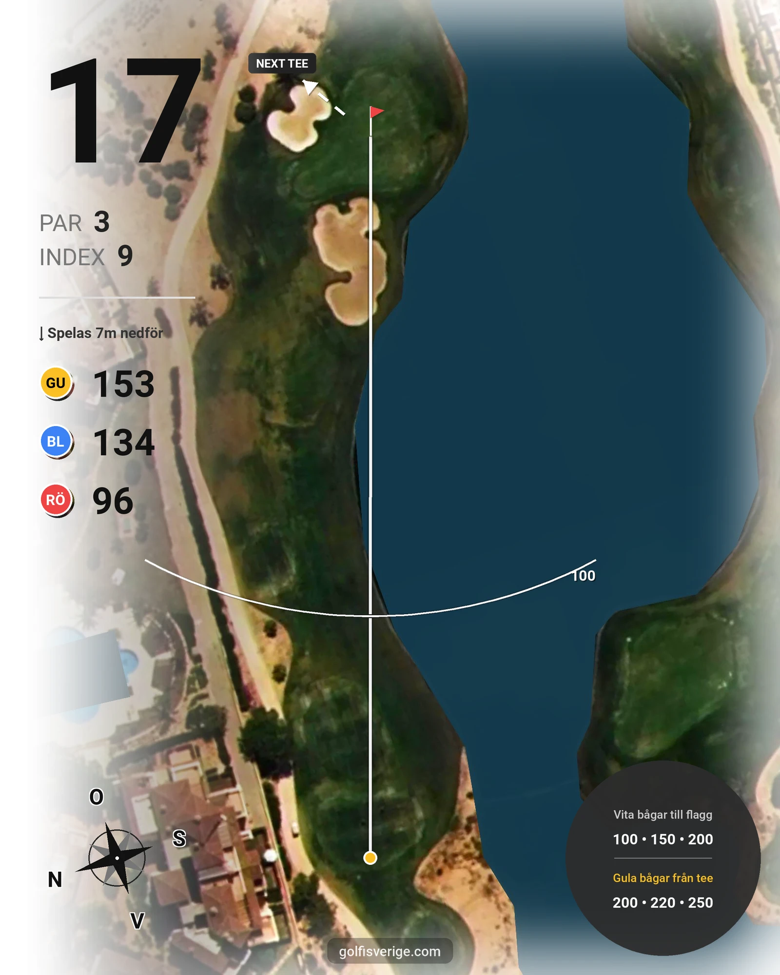 Banguide LA TORRE hål 17 karta