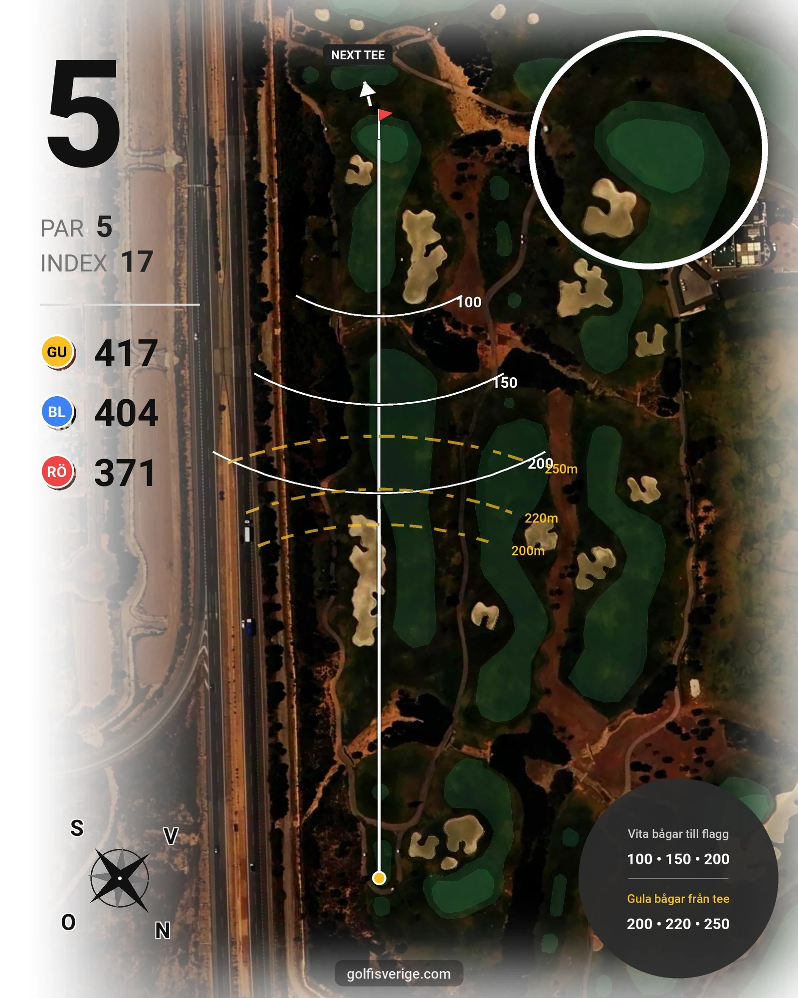 Banguide RODA GOLF hål 5 karta