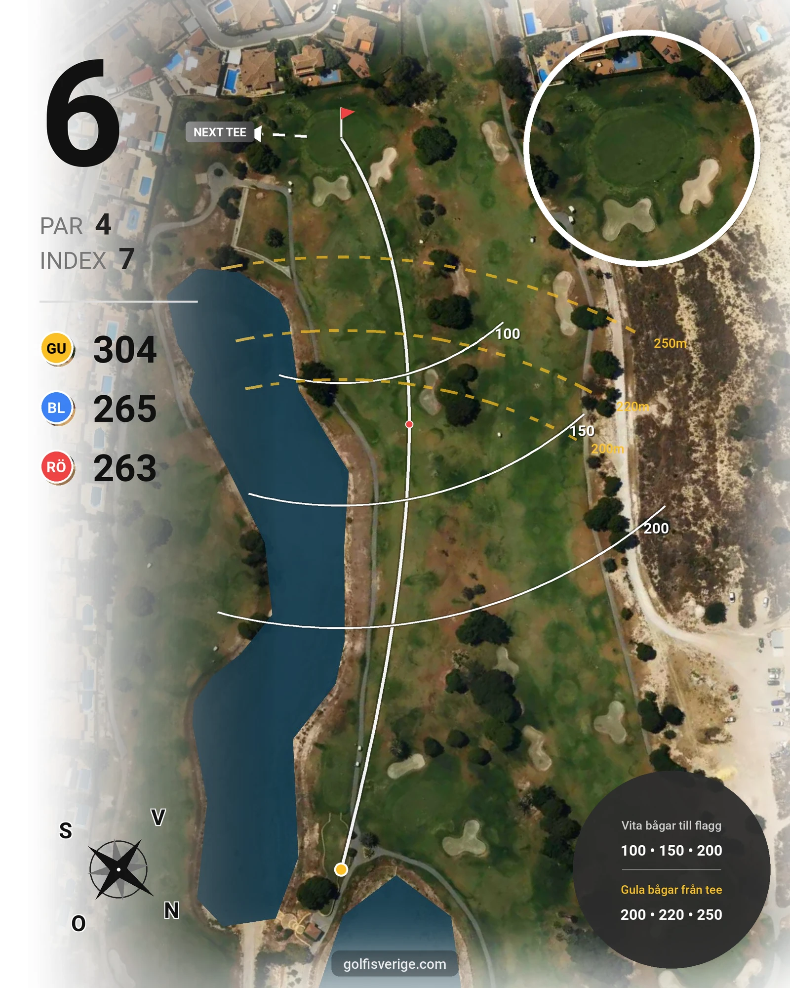 Banguide BONALBA hål 6 karta