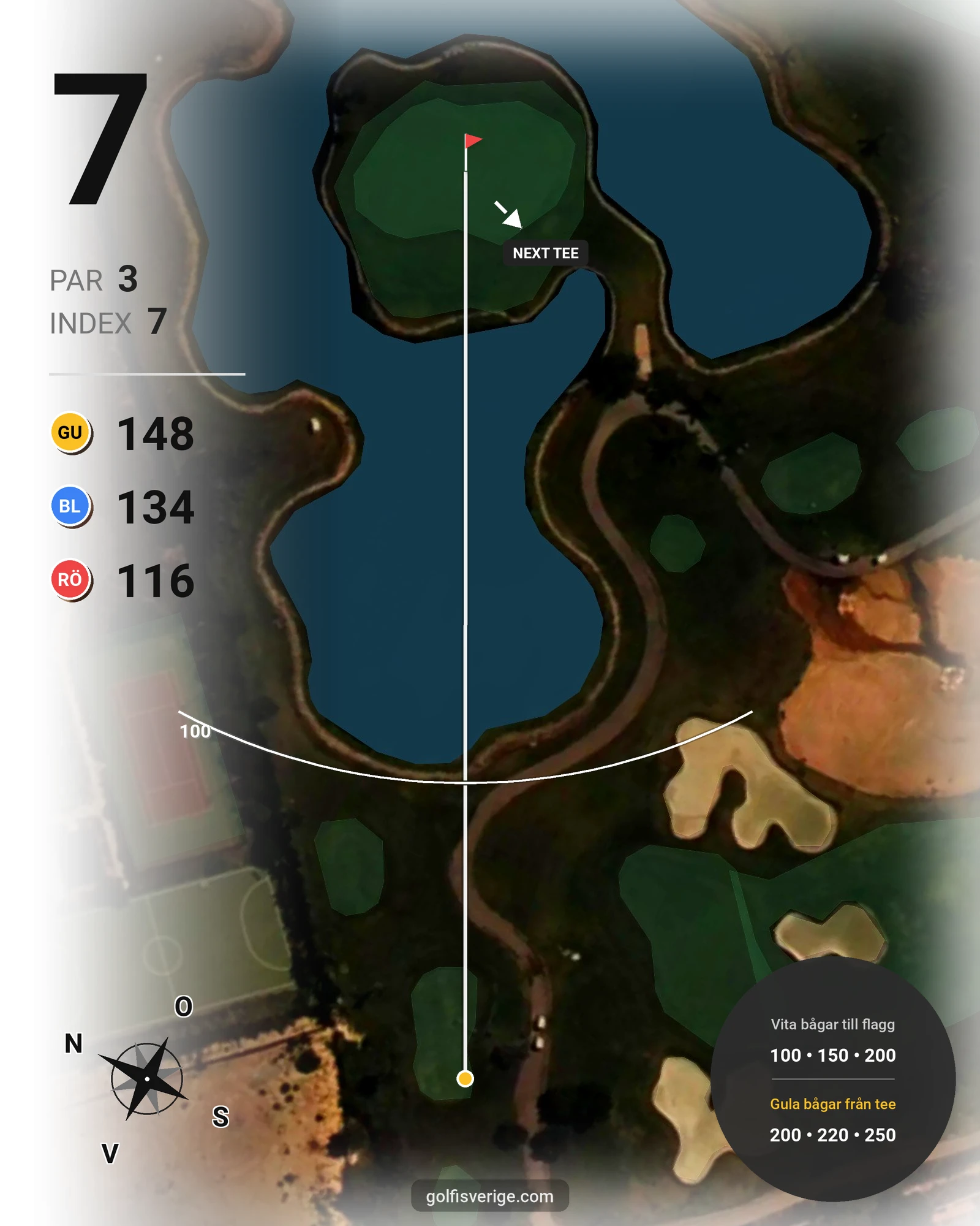 Banguide RODA GOLF hål 7 karta
