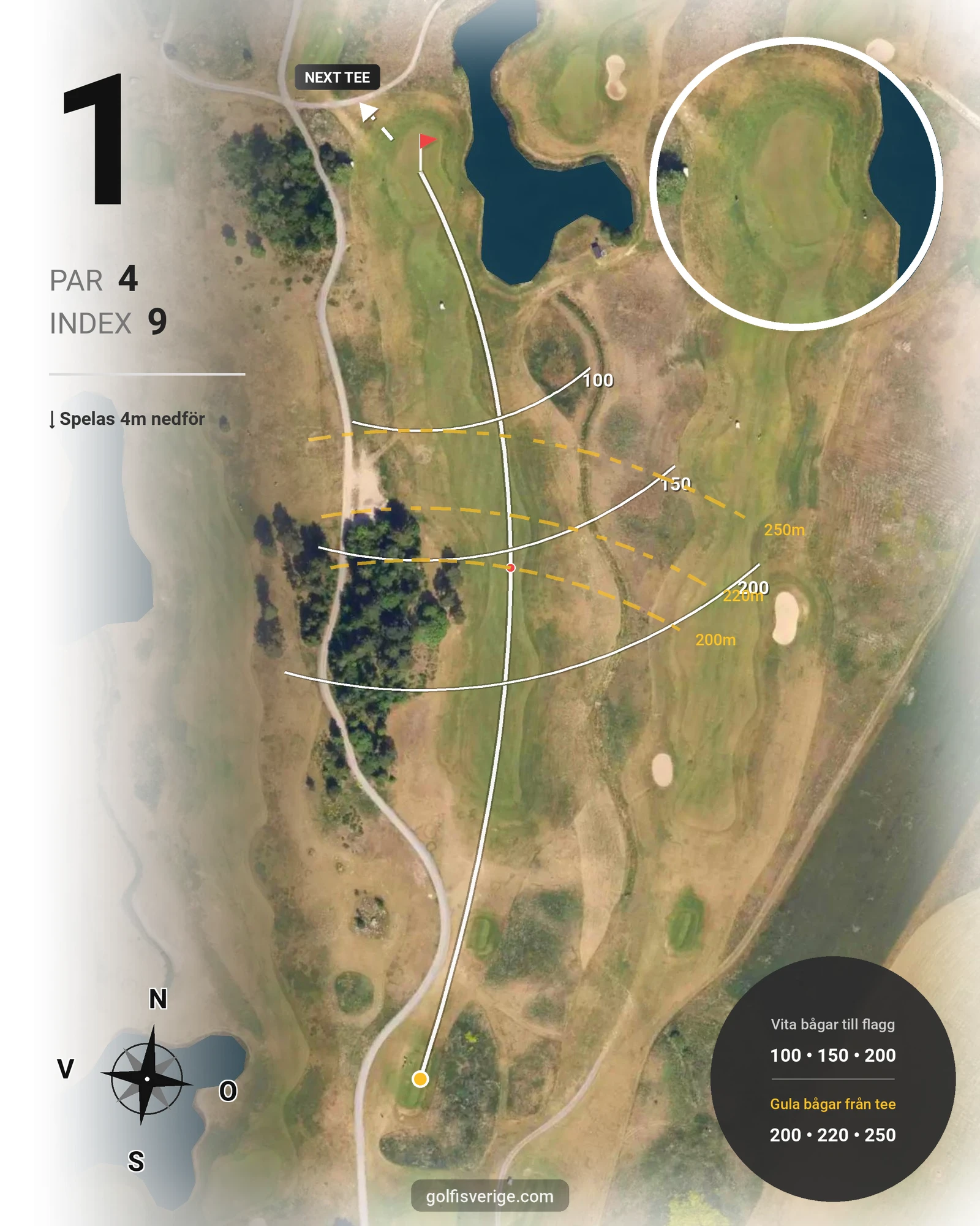 Banguide GolfStar - Bodaholm på GolfStar Golf Club - Hål 1 karta