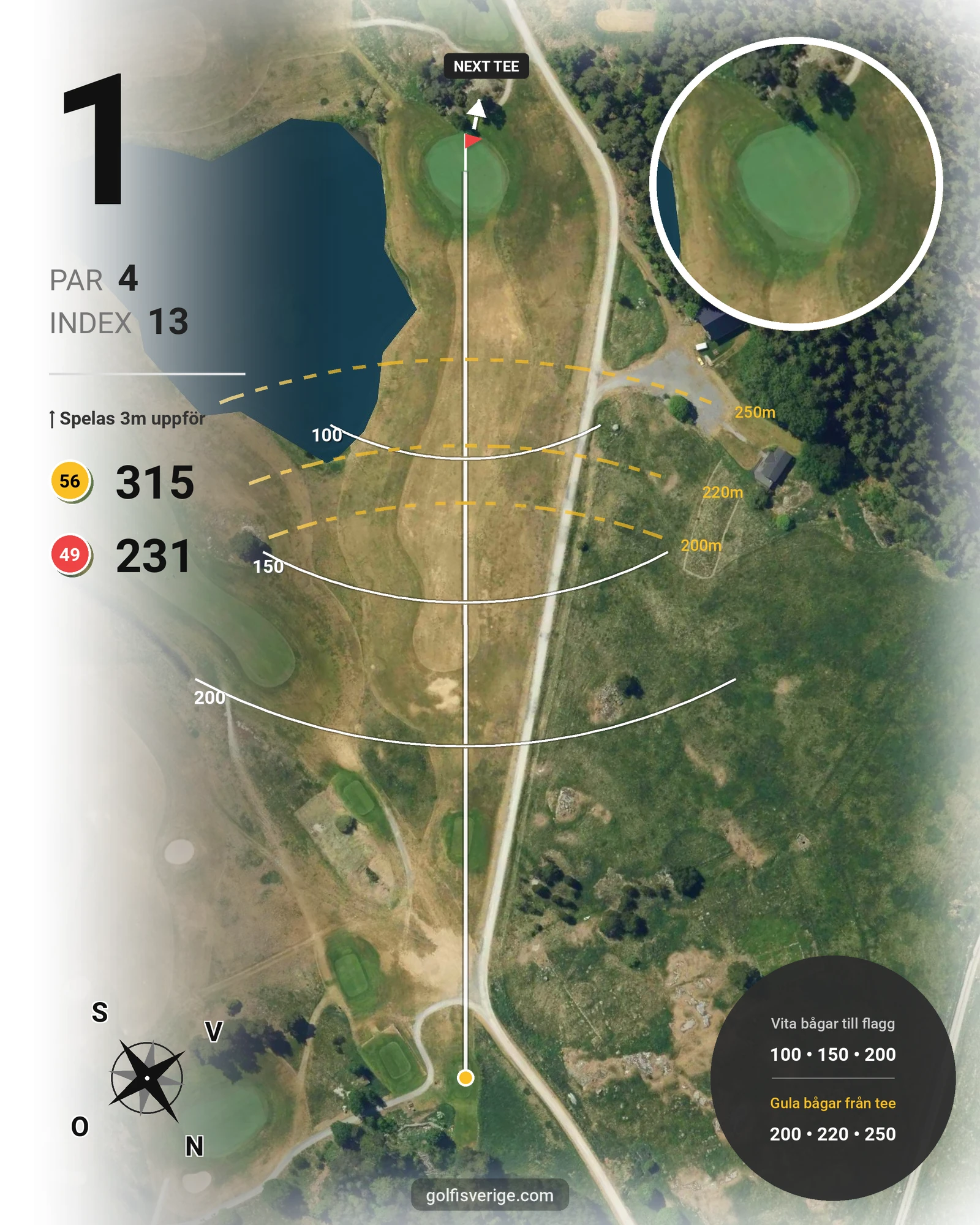 Banguide GolfStar - Kyssinge 9-hål på GolfStar Golf Club - Hål 1 karta