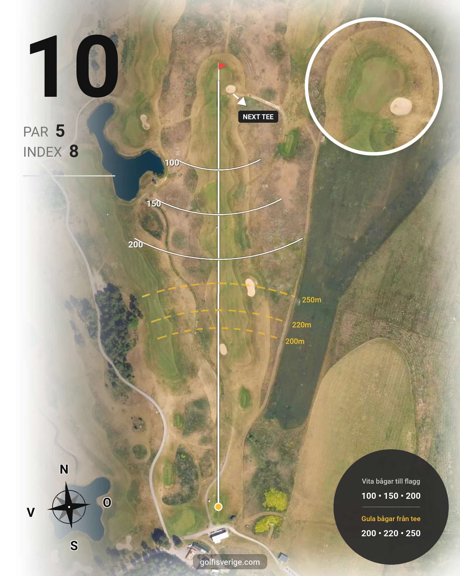 Banguide GolfStar - Bodaholm på GolfStar Golf Club - Hål 10 karta