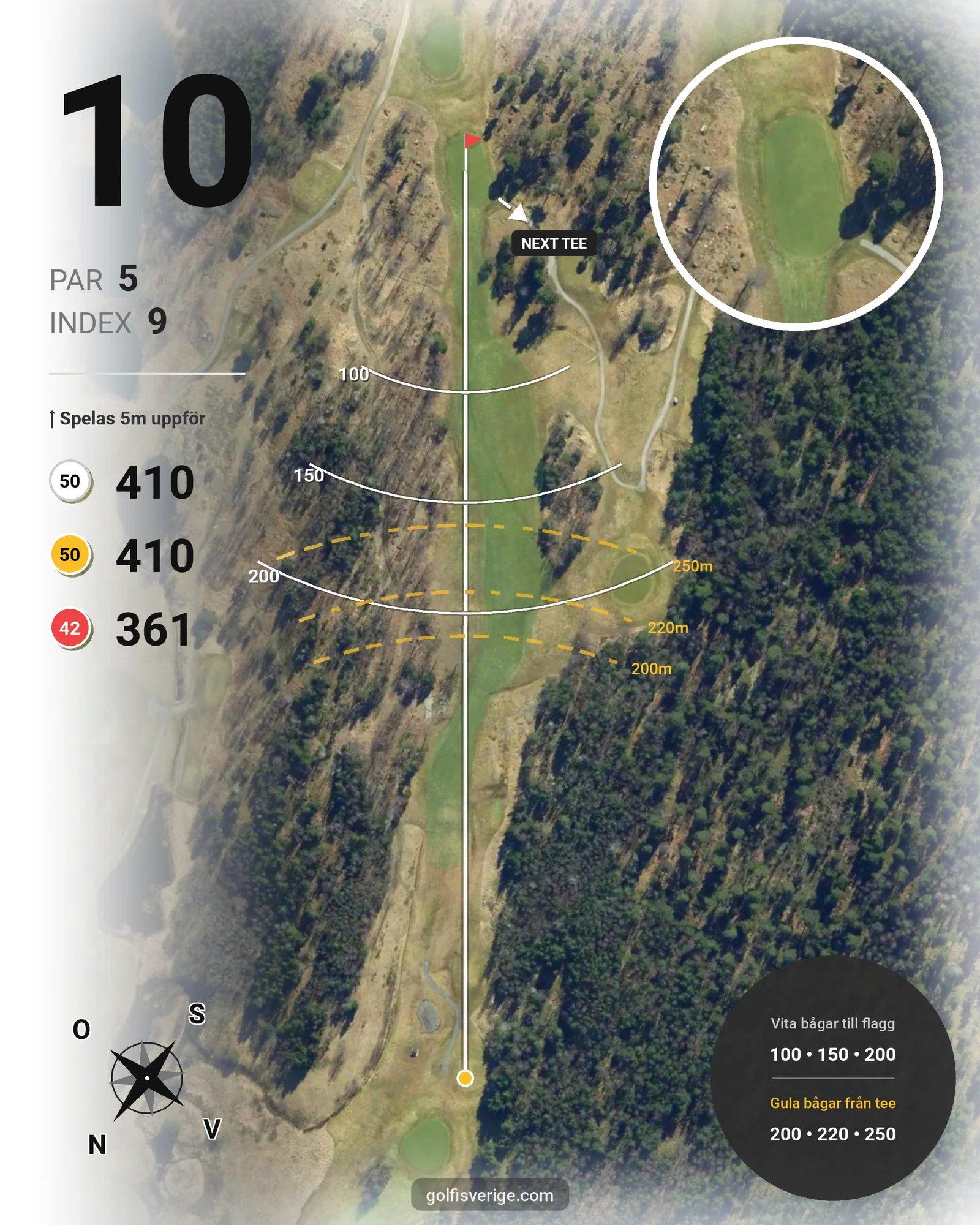 Banguide GolfStar - Kungsängen Queens på GolfStar Golf Club - Hål 10 karta