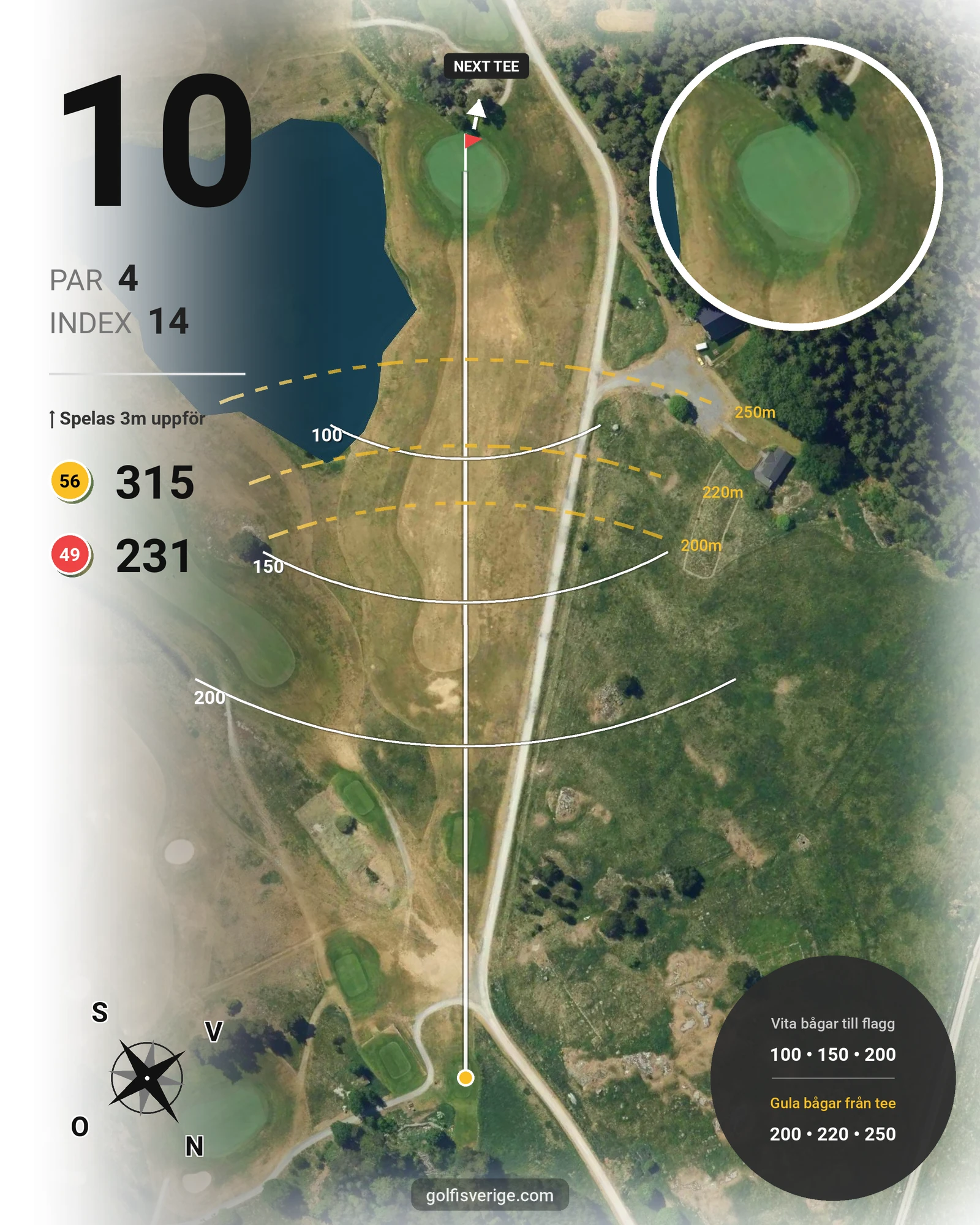 Banguide GolfStar - Kyssinge 9-hål på GolfStar Golf Club - Hål 10 karta