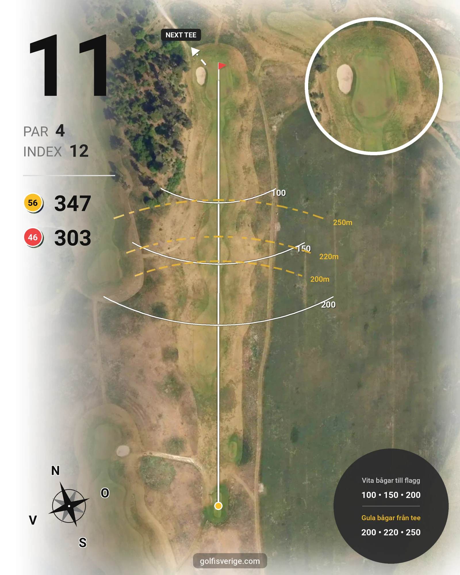 Banguide GolfStar - Bodaholm på GolfStar Golf Club - Hål 11 karta