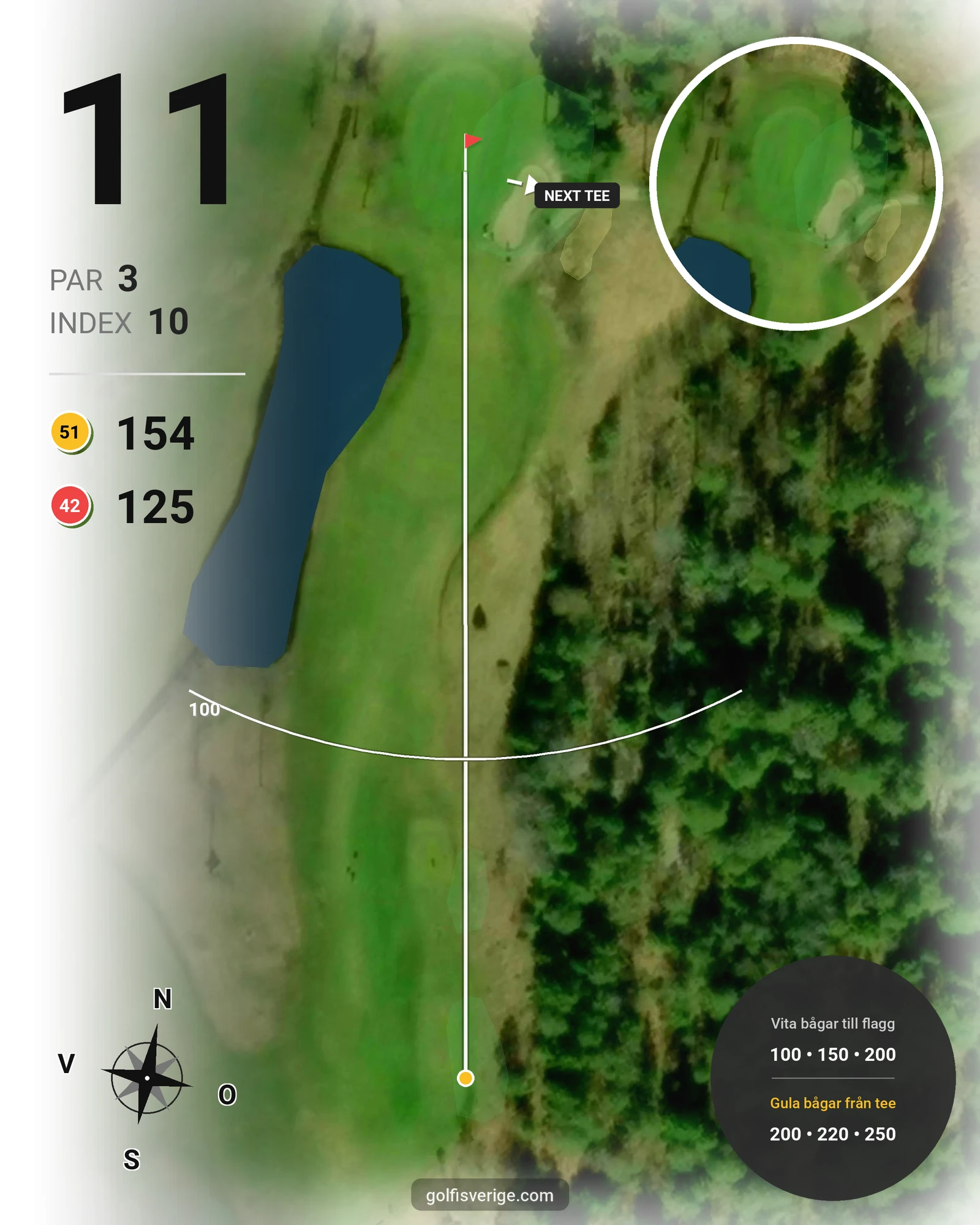 Banguide GolfStar - Lövsättra på GolfStar Golf Club - Hål 11 karta
