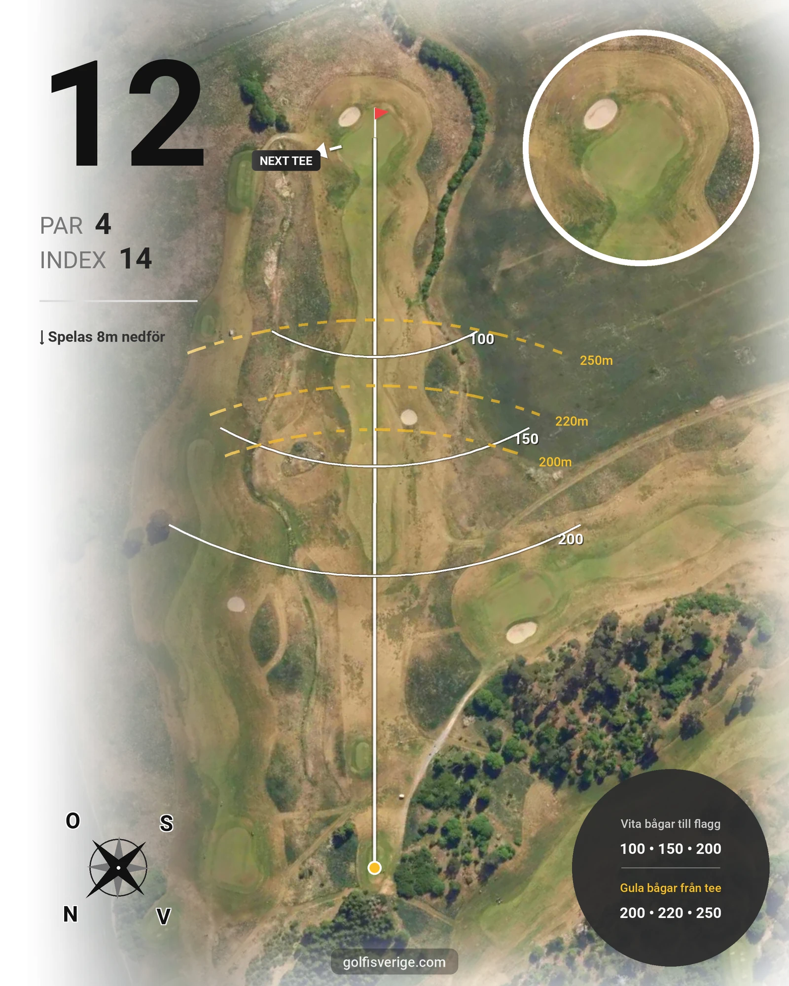 Banguide GolfStar - Bodaholm på GolfStar Golf Club - Hål 12 karta