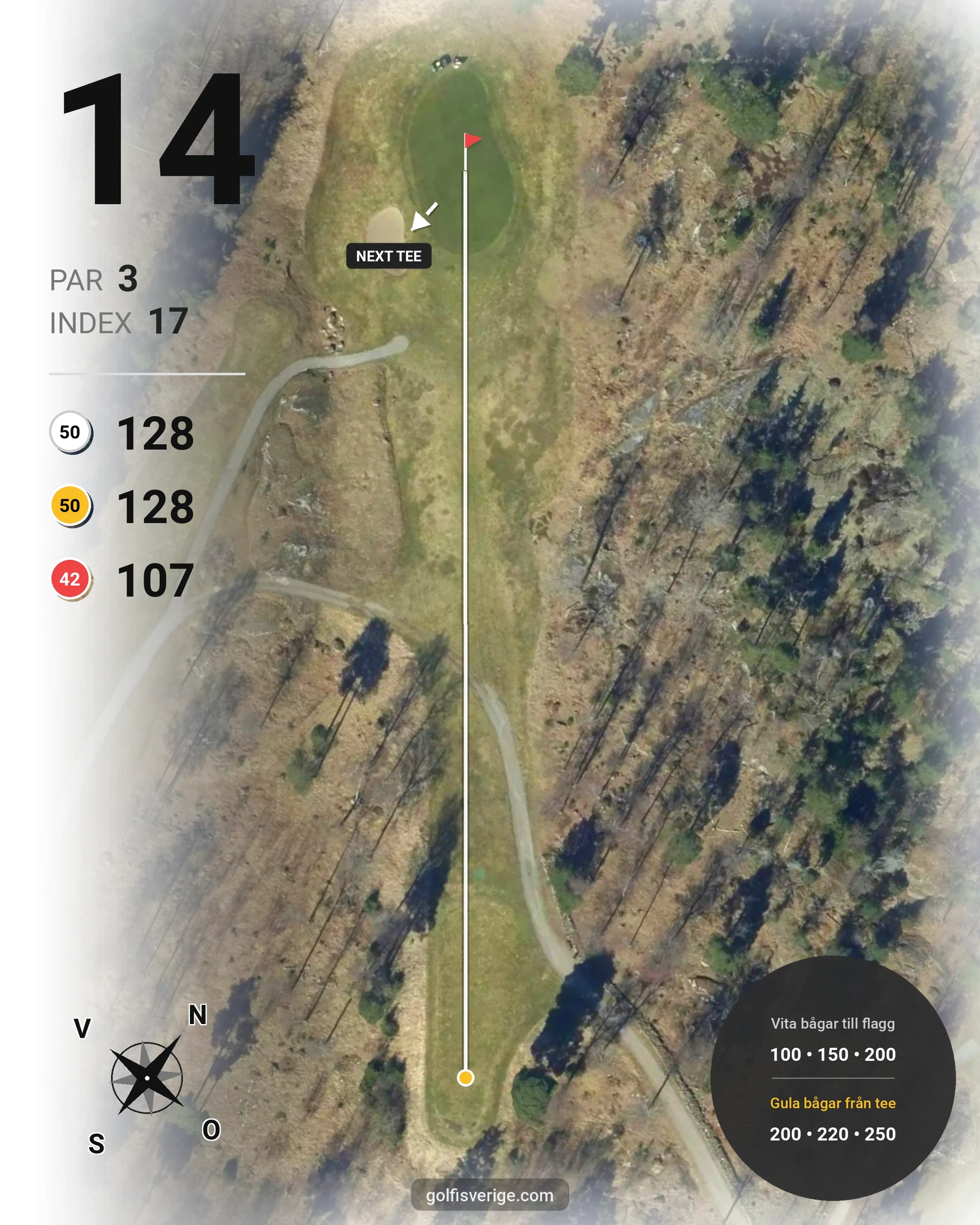 Banguide GolfStar - Kungsängen Queens på GolfStar Golf Club - Hål 14 karta