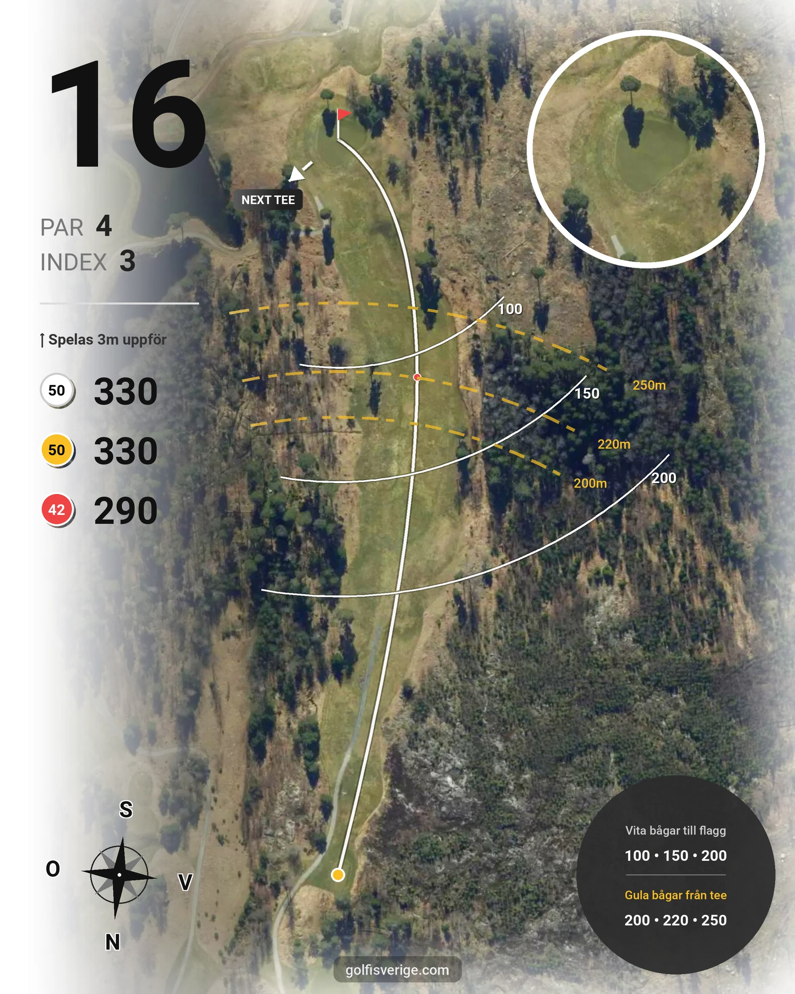 Banguide GolfStar - Kungsängen Queens på GolfStar Golf Club - Hål 16 karta