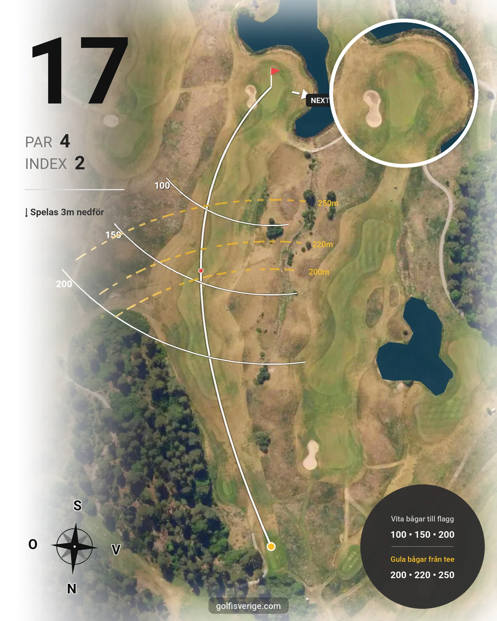 Banguide GolfStar - Bodaholm på GolfStar Golf Club - Hål 17 karta