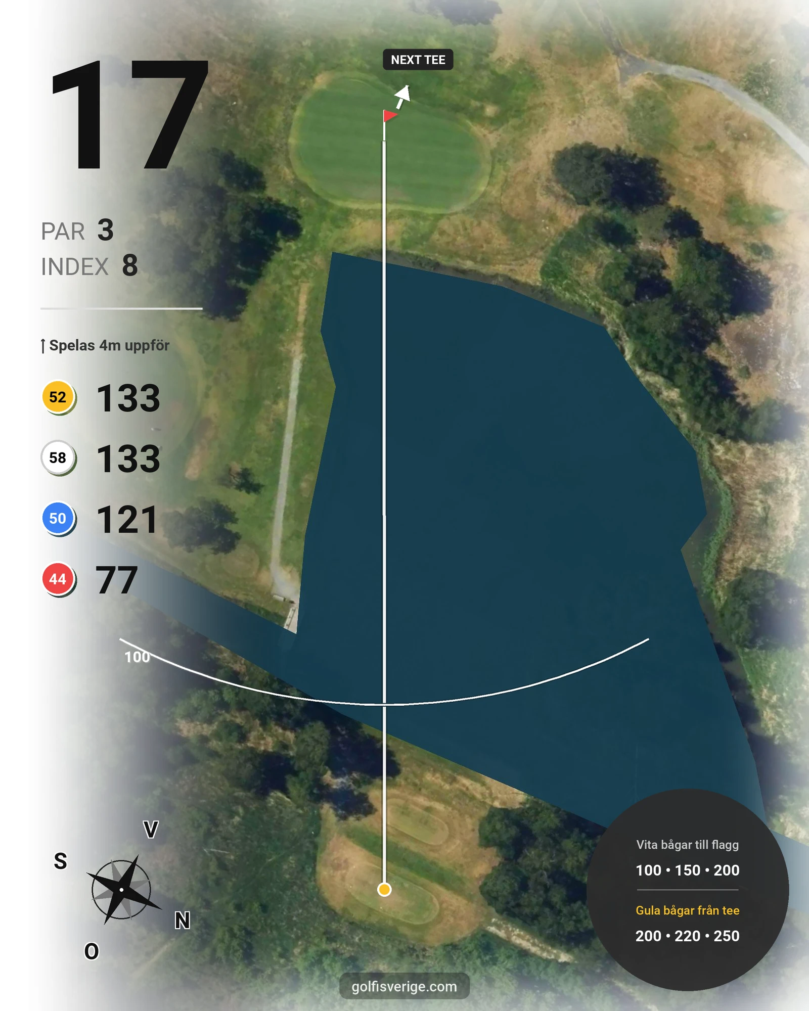 Banguide GolfStar - Lindö Park 9-hål på GolfStar Golf Club - Hål 17 karta