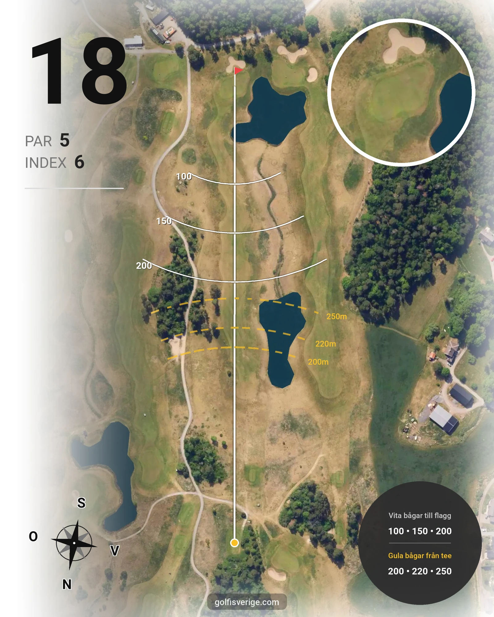 Banguide GolfStar - Bodaholm på GolfStar Golf Club - Hål 18 karta