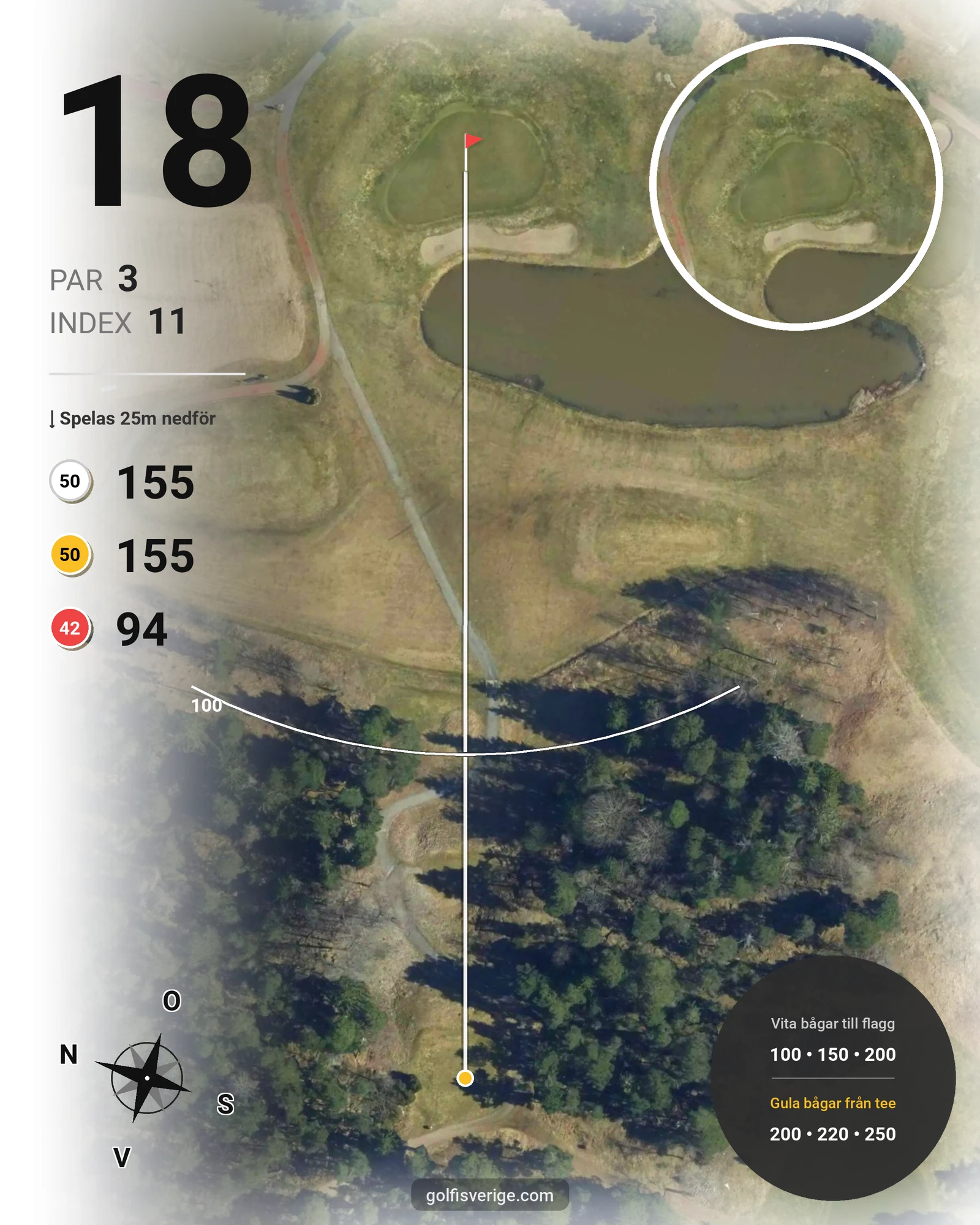 Banguide GolfStar - Kungsängen Queens på GolfStar Golf Club - Hål 18 karta