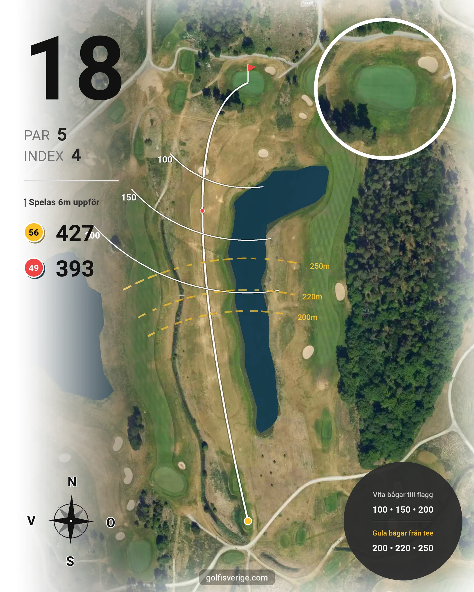 Banguide GolfStar - Kyssinge 9-hål på GolfStar Golf Club - Hål 18 karta