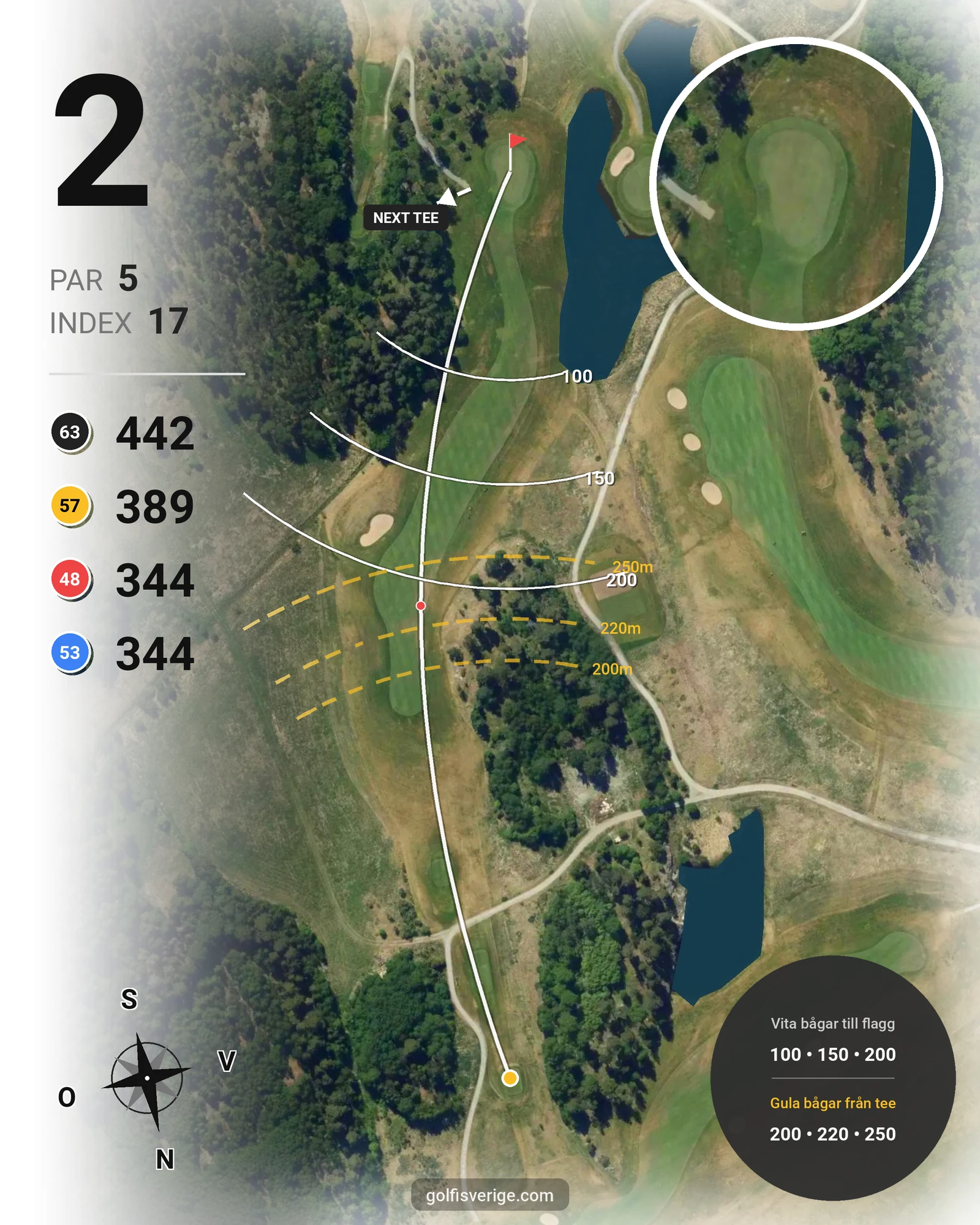 Banguide GolfStar - Kyssinge på GolfStar Golf Club - Hål 2 karta