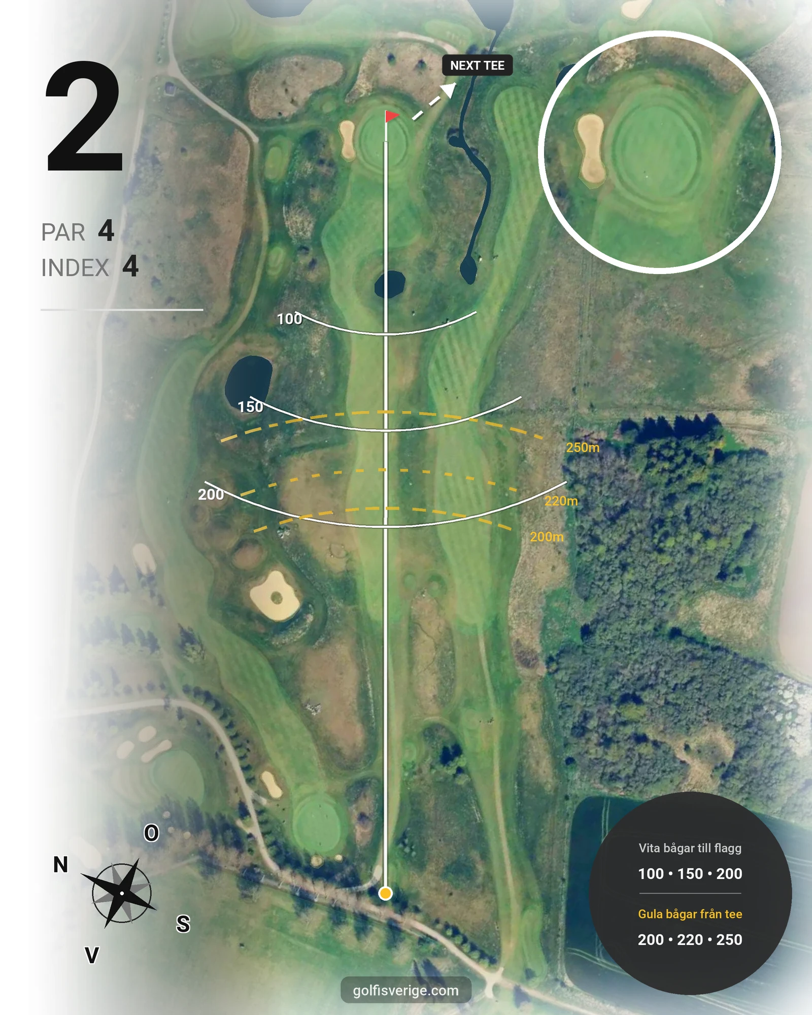 Banguide GolfStar - Rönnebäck på GolfStar Golf Club - Hål 2 karta