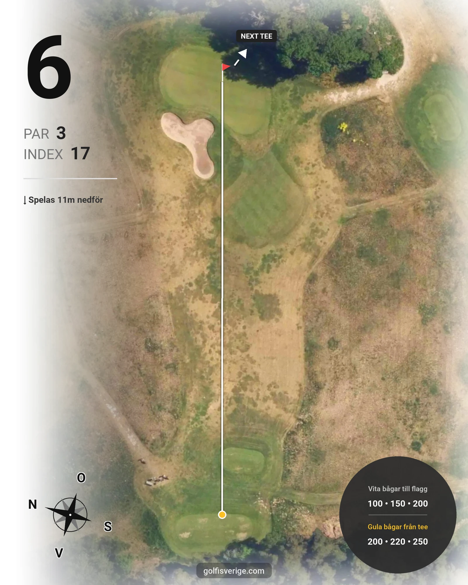 Banguide GolfStar - Bodaholm på GolfStar Golf Club - Hål 6 karta