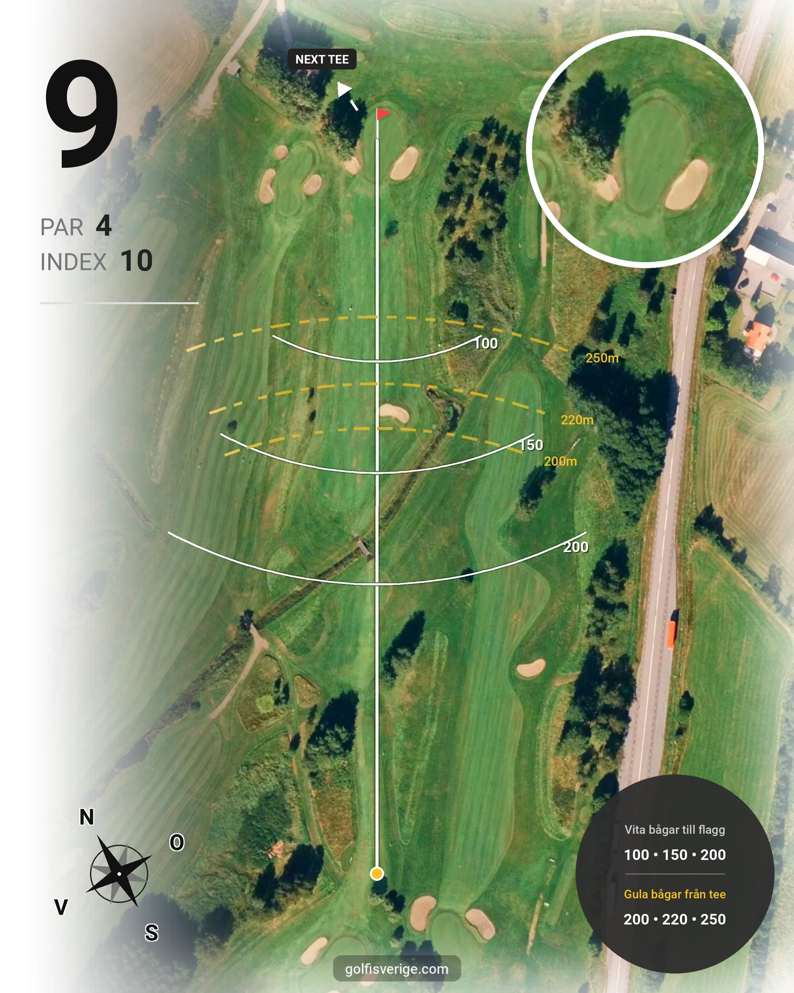 Banguide GolfStar - Stannum på GolfStar Golf Club - Hål 9 karta
