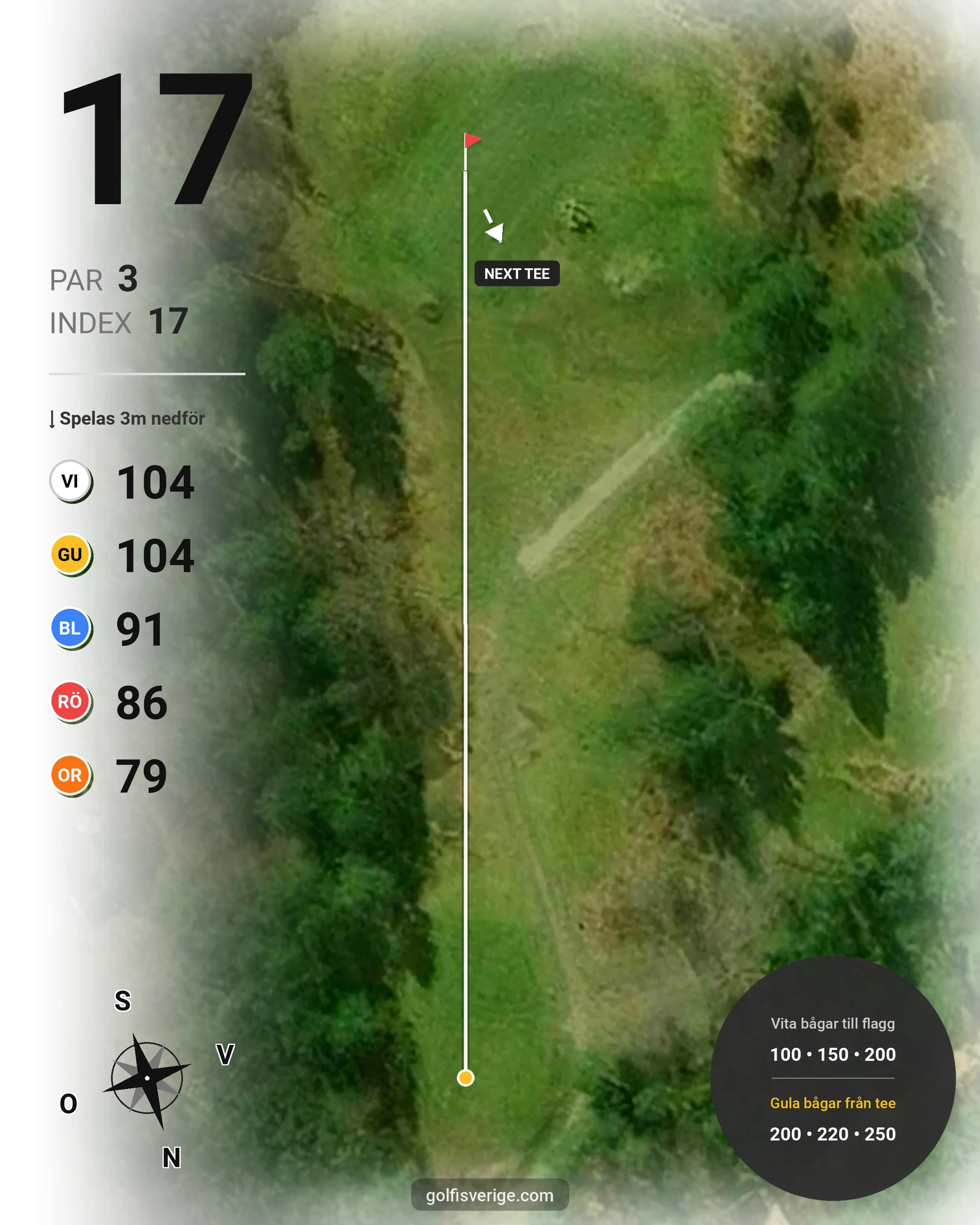 Banguide Grönlund GK på Grönlund Golfklubb - Hål 17 karta