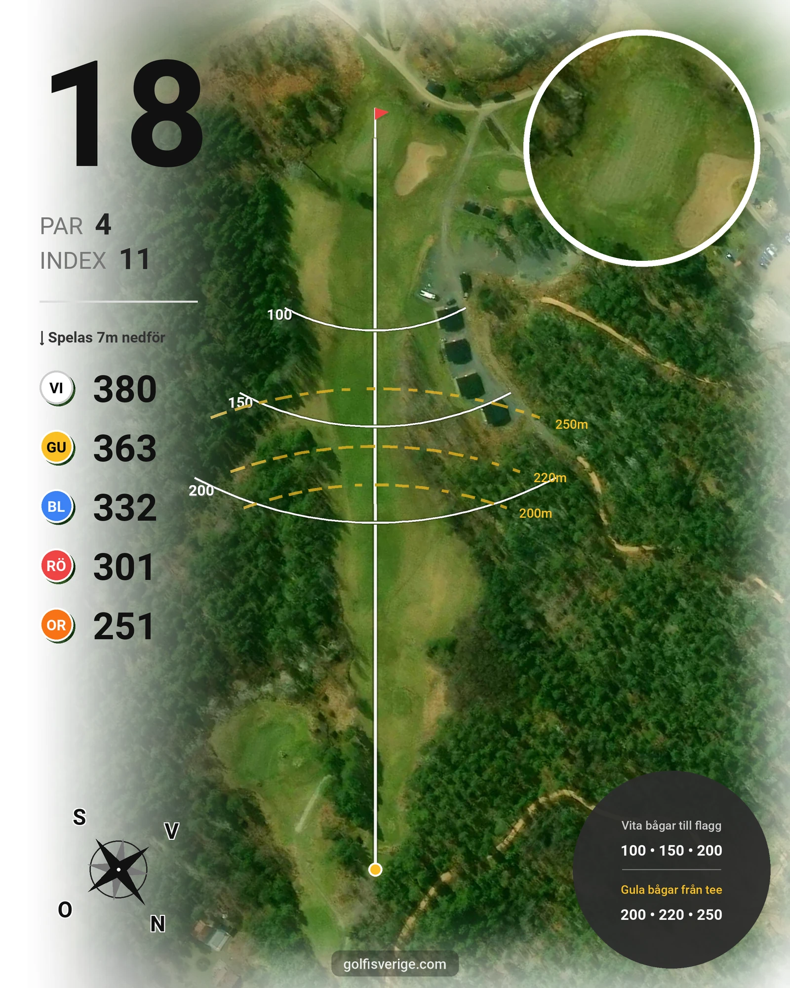 Banguide Grönlund GK på Grönlund Golfklubb - Hål 18 karta