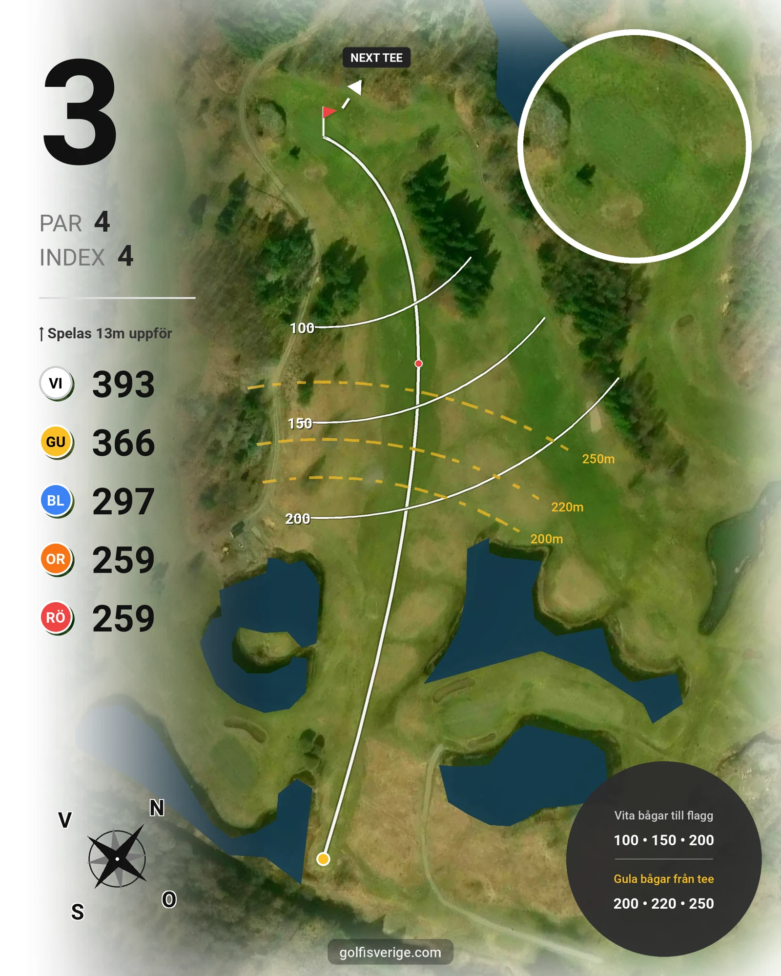 Banguide Grönlund GK på Grönlund Golfklubb - Hål 3 karta