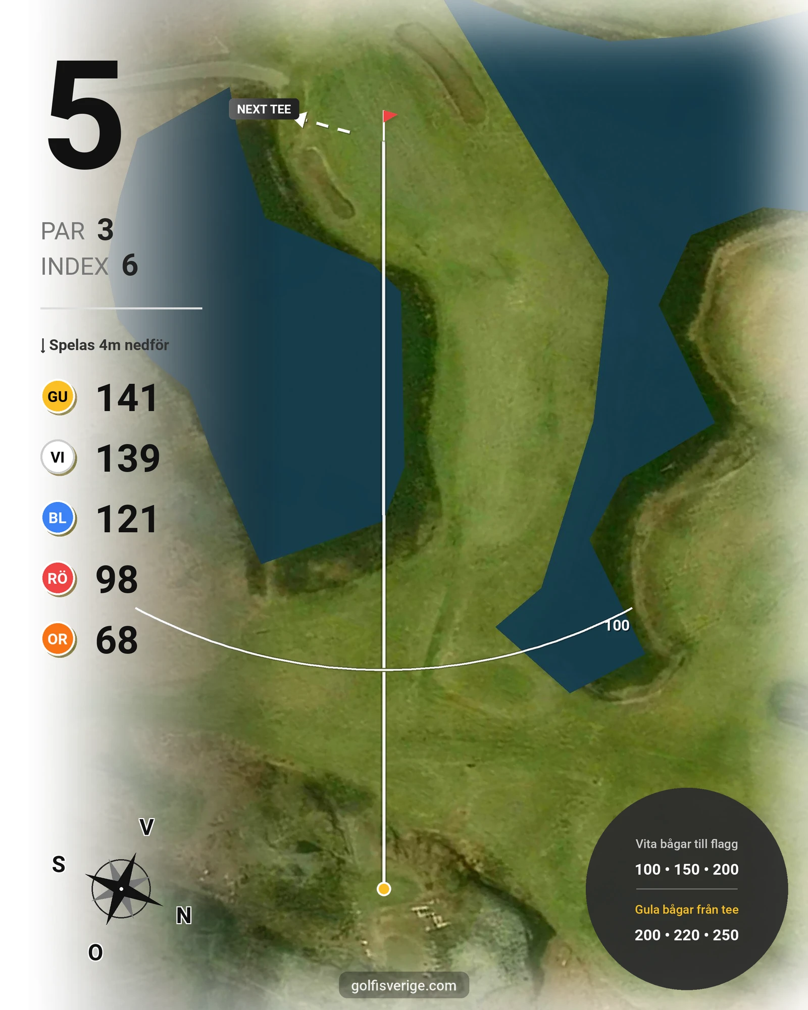 Banguide Grönlund GK på Grönlund Golfklubb - Hål 5 karta
